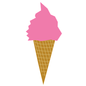 Koni la Aiskrimu la Pink kwa Majira ya Joto Picha ya Ukuta