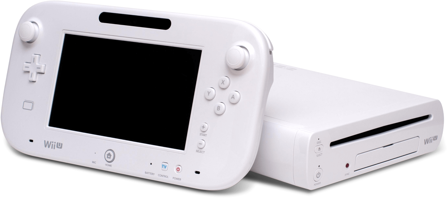 Koni ya Wii U Nyeupe na Kidhibiti cha Mchezo Picha ya Ukuta