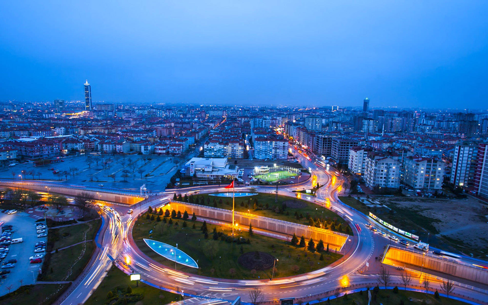 Konya City Time Lapse Picha ya Ukuta