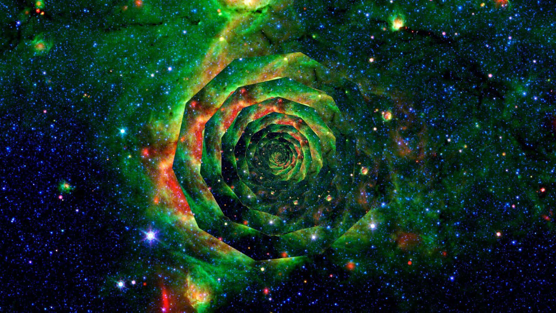 Kosmos wa Trippy wa Desktop Picha ya Ukuta