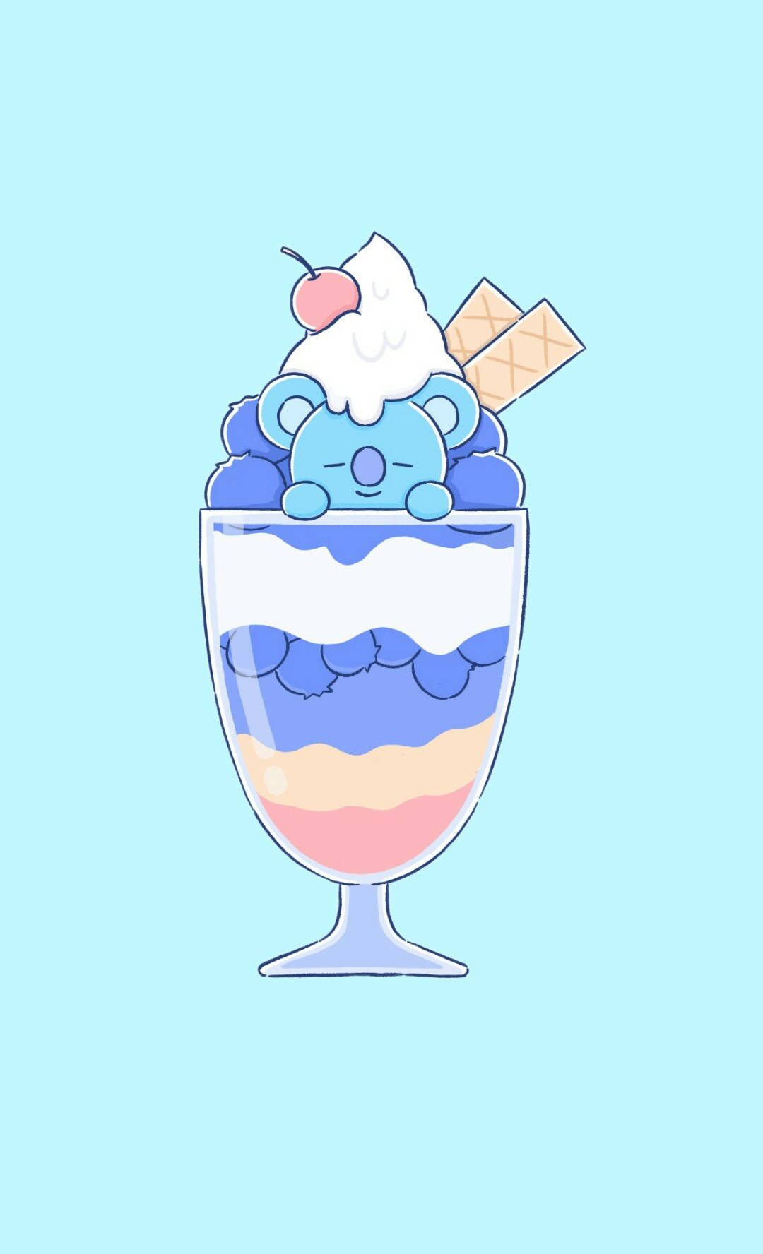 Koya BT21 Ice Cream Picha ya Ukuta