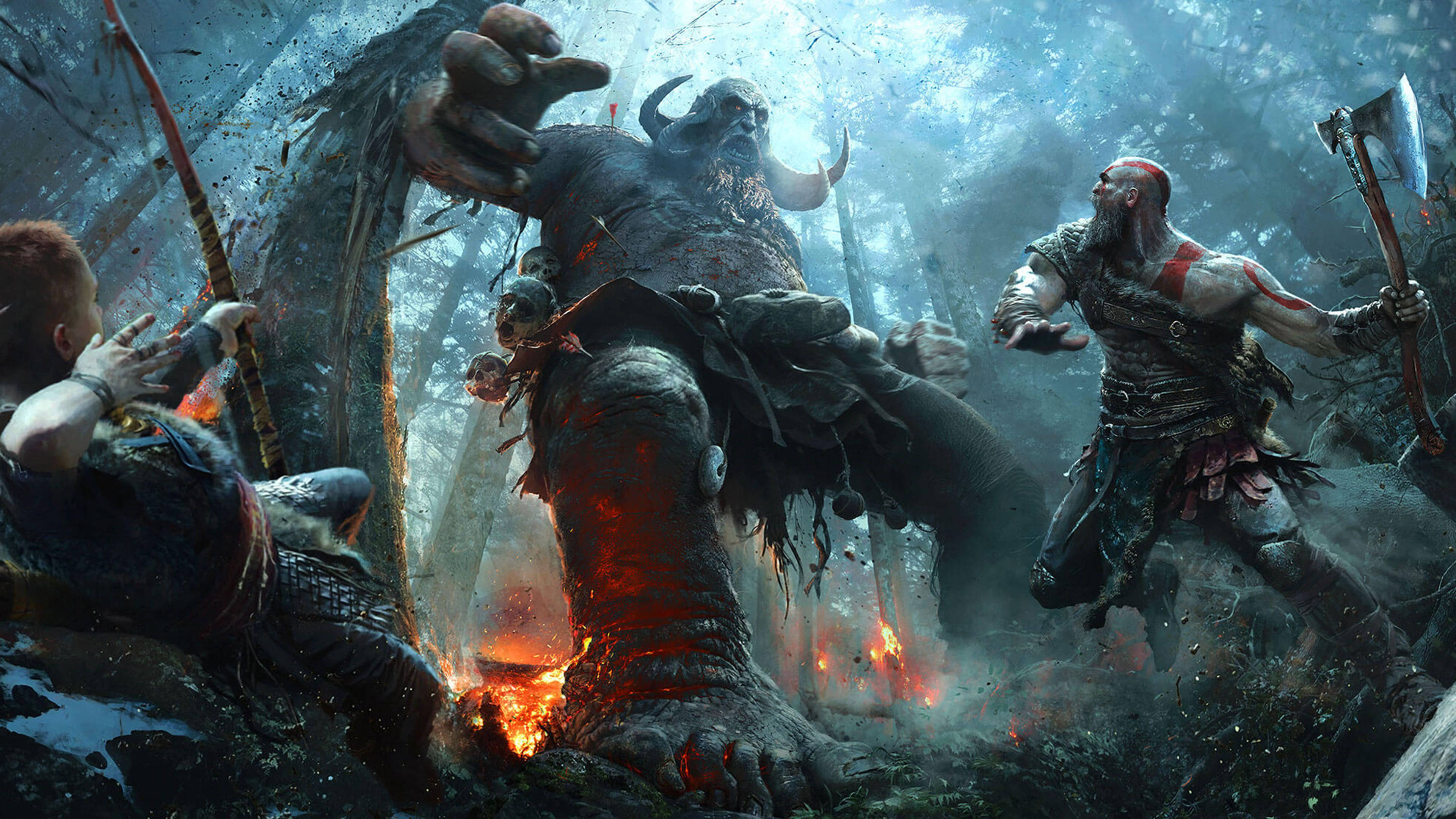 Kratos, Mungu Mwenye Nguvu wa Vita Picha ya Ukuta