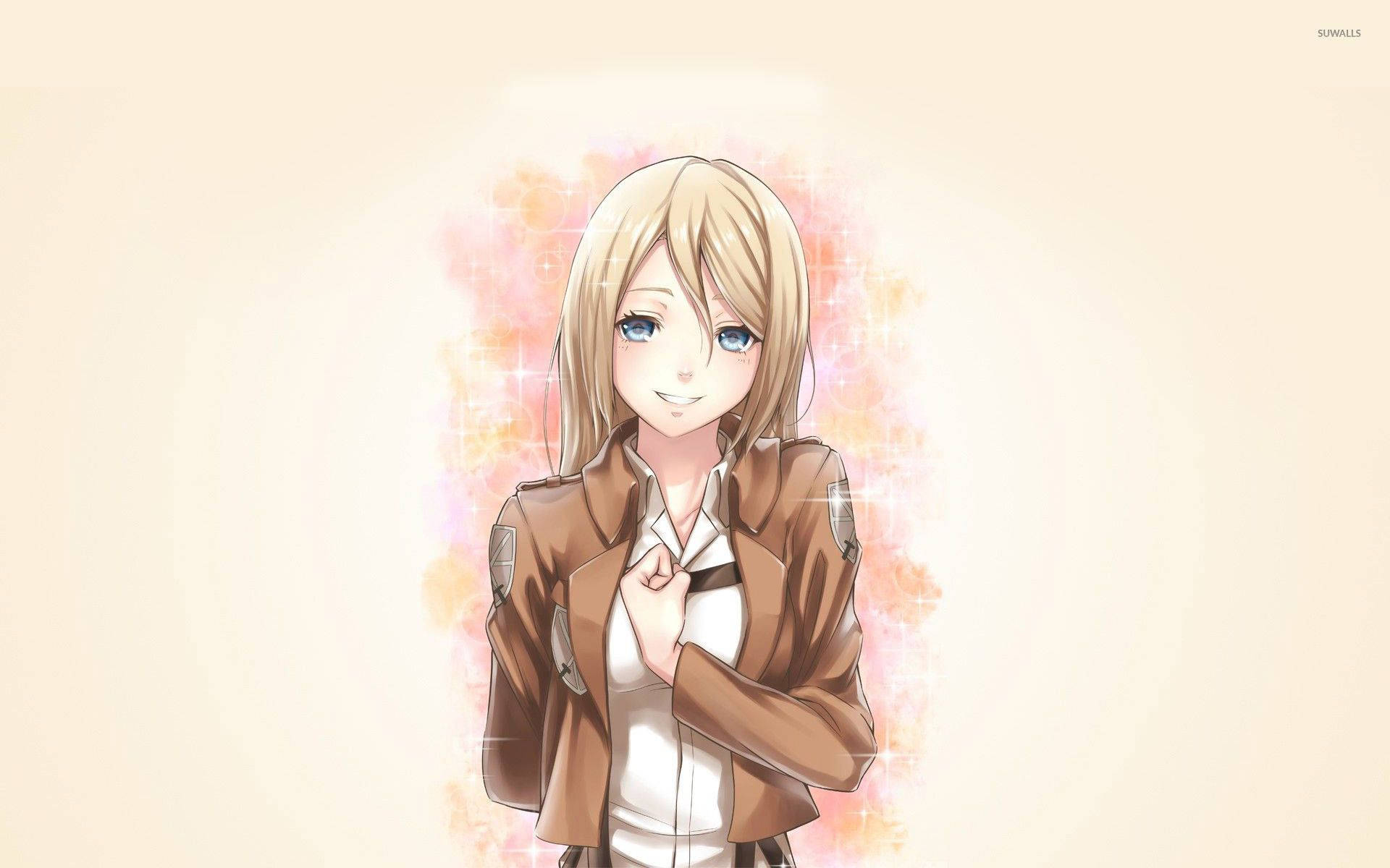 Krista Lenz Anaonyesha Nguvu Zake katika Attack On Titan Picha ya Ukuta
