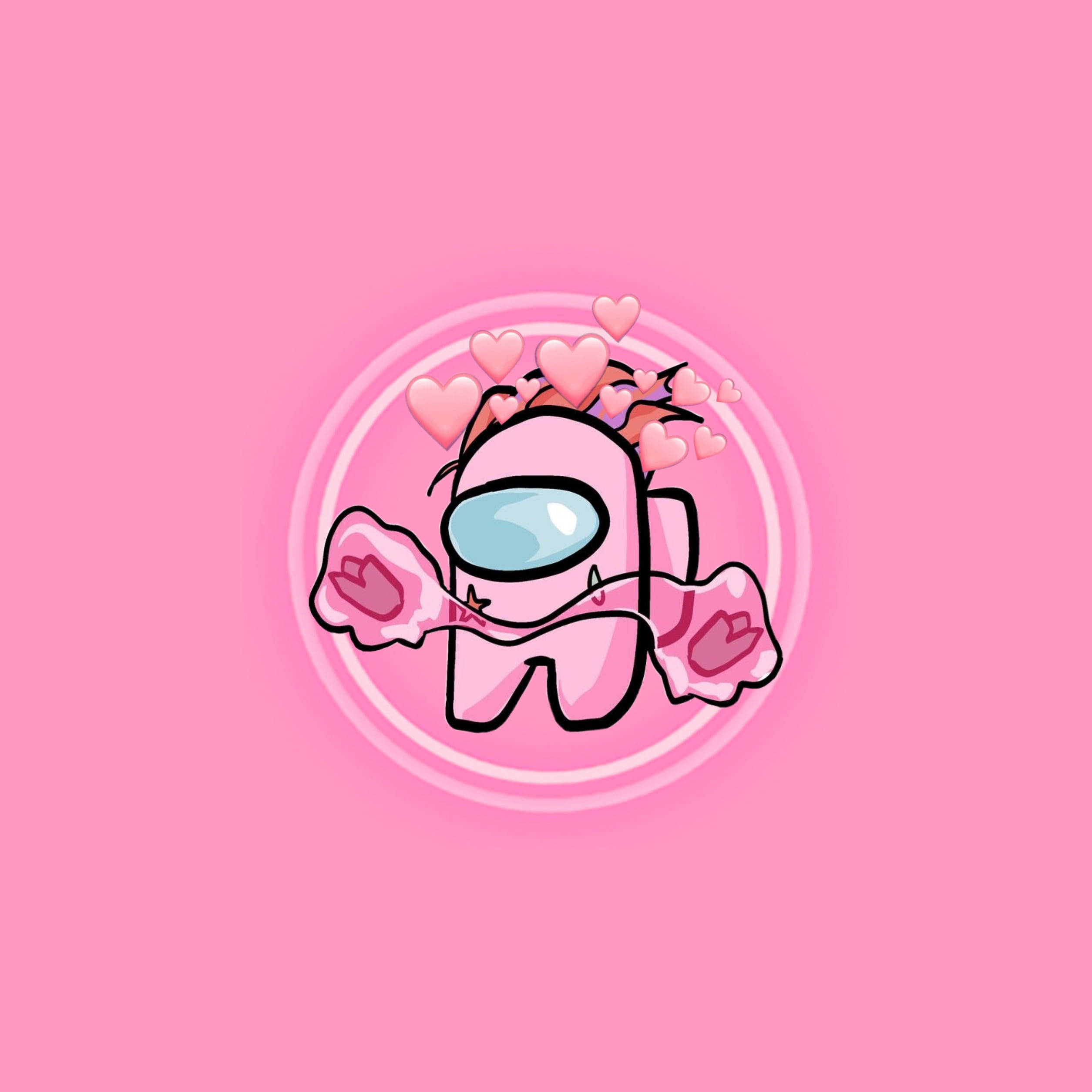 Kriwa Pink Aesthetic Among US Picha ya Ukuta