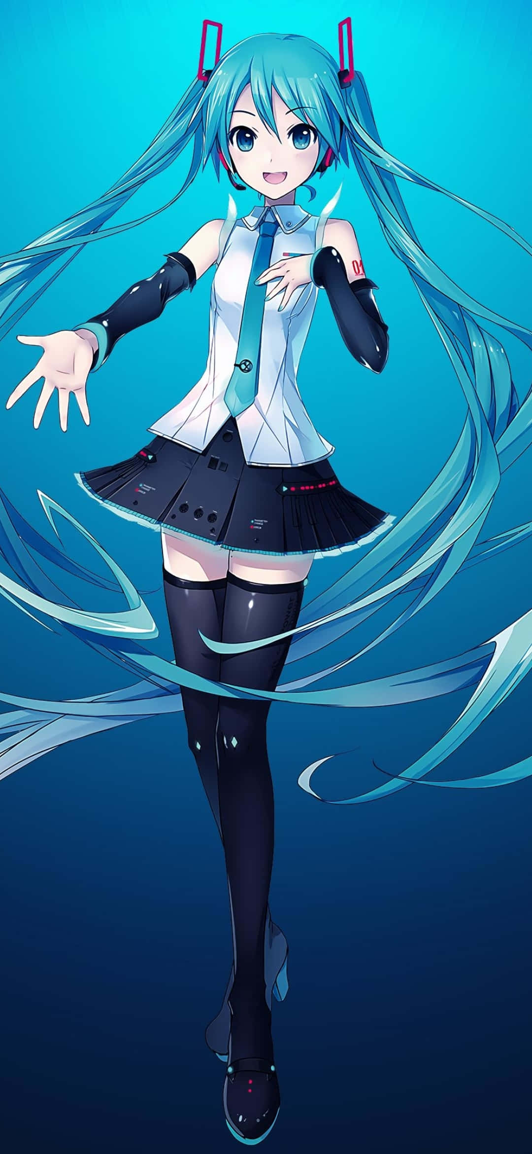 Kubringia Muziki kwa Uhai: Hatsune Miku kwenye Jukwaa Picha ya Ukuta