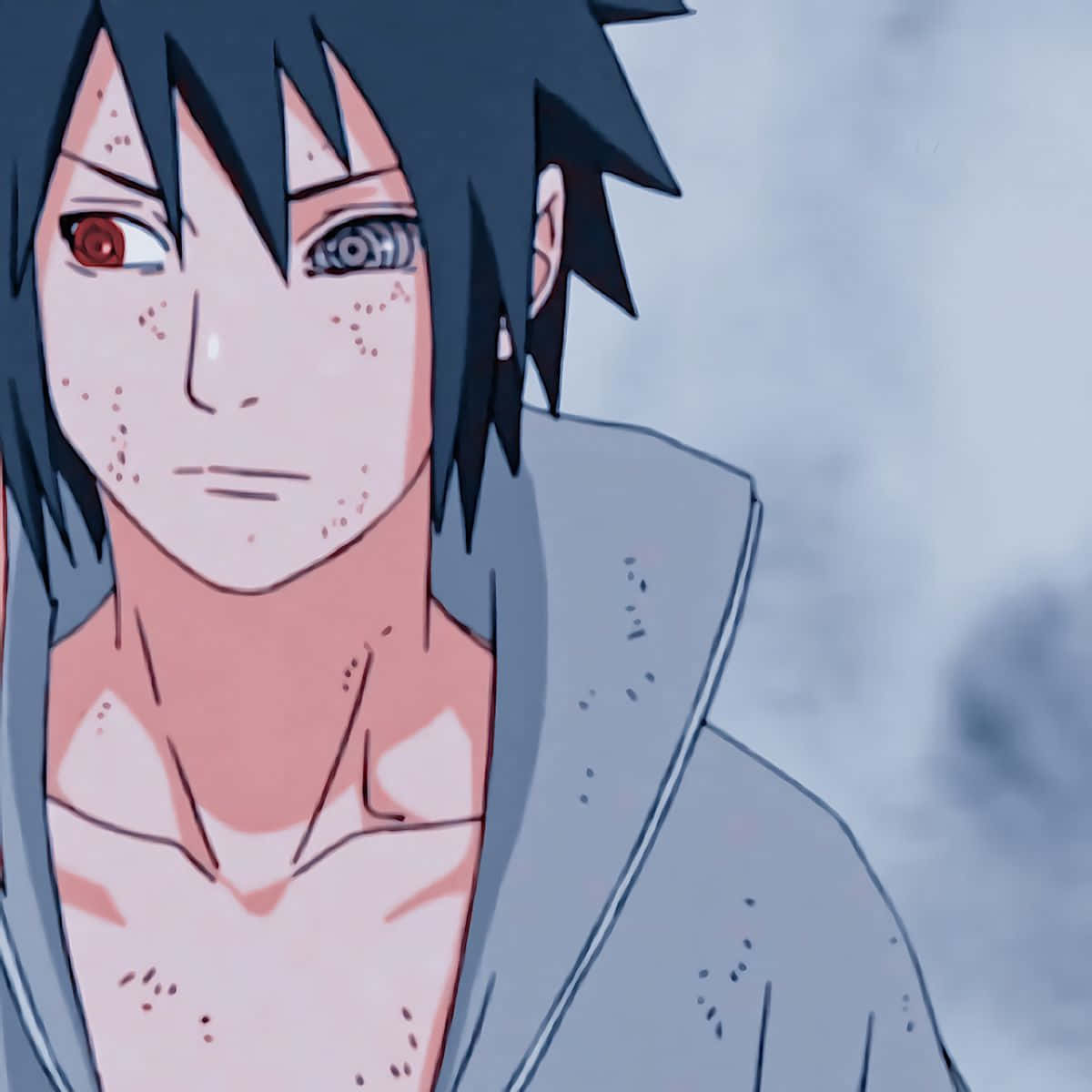 Kufahamu ufundi wake, Sasuke anaendelea kuboresha ujuzi wake kwa Sharingan. Picha ya Ukuta