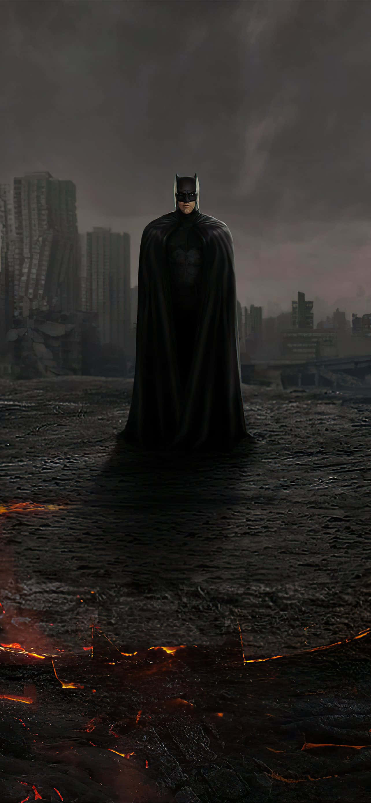 Kufanya utafiti wa vichochoro vya giza vya Batman City Picha ya Ukuta