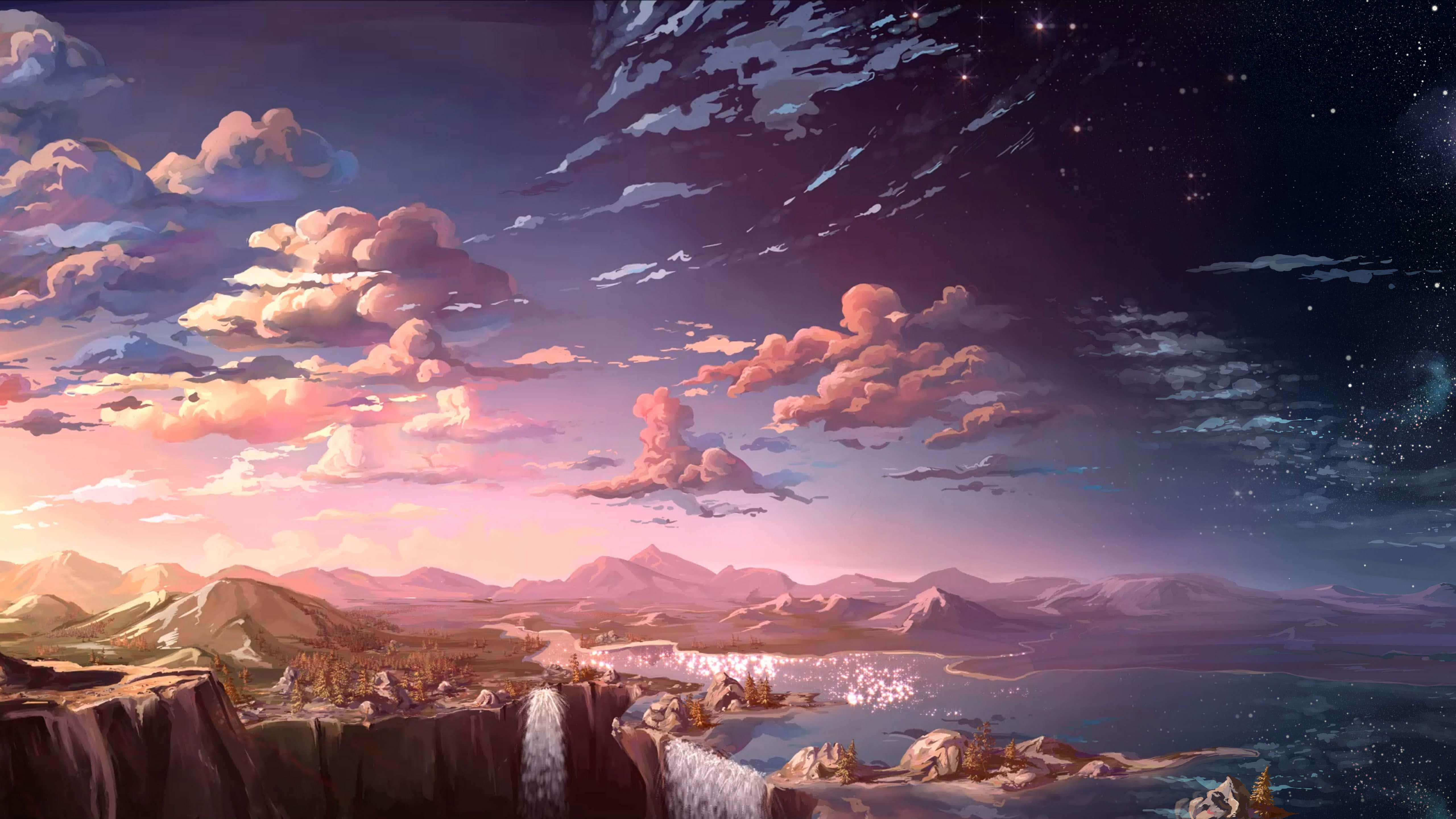 Kufikia angani - Picha ya Anime 4K Picha ya Ukuta