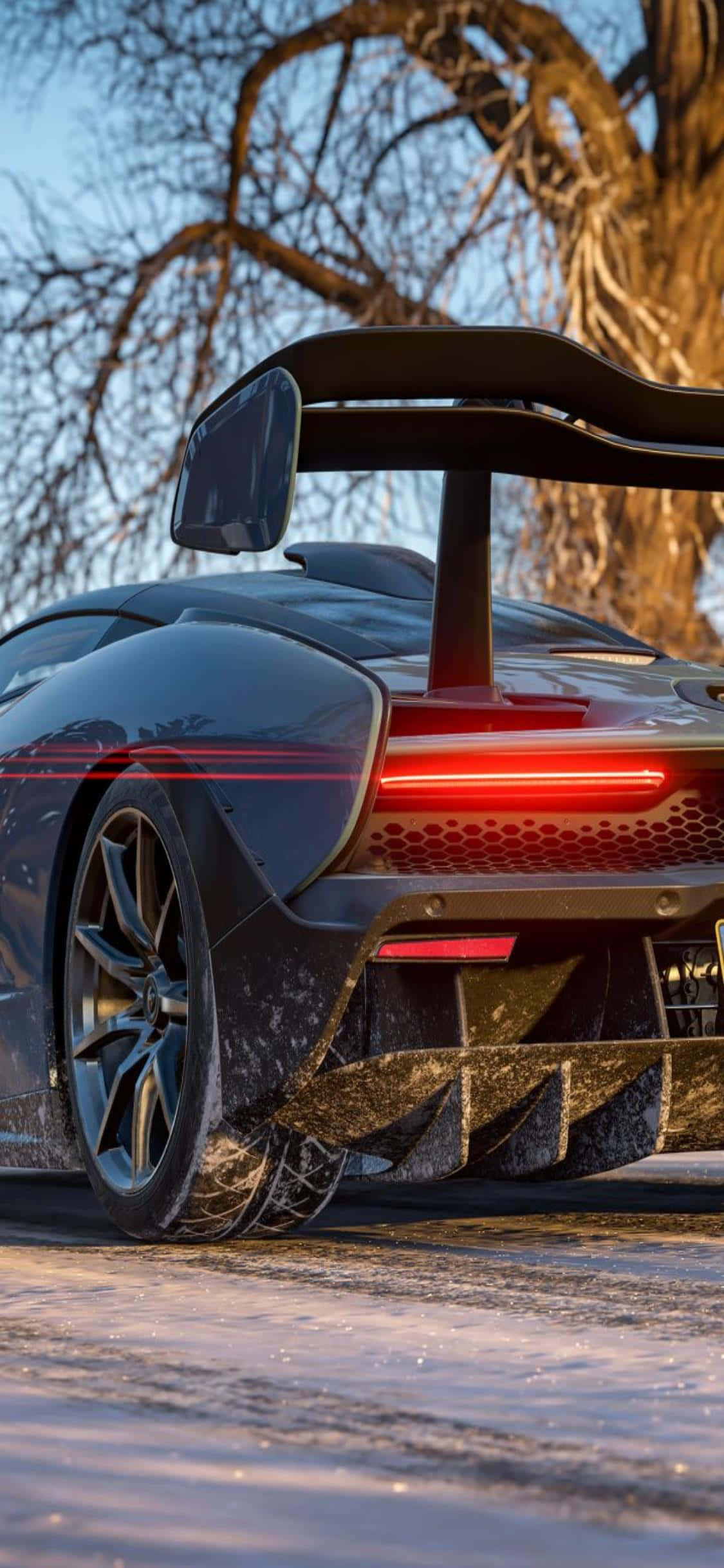 Kufikia Mwisho wa Mchezo katika iPhone Xs Forza Horizon 4 Picha ya Ukuta