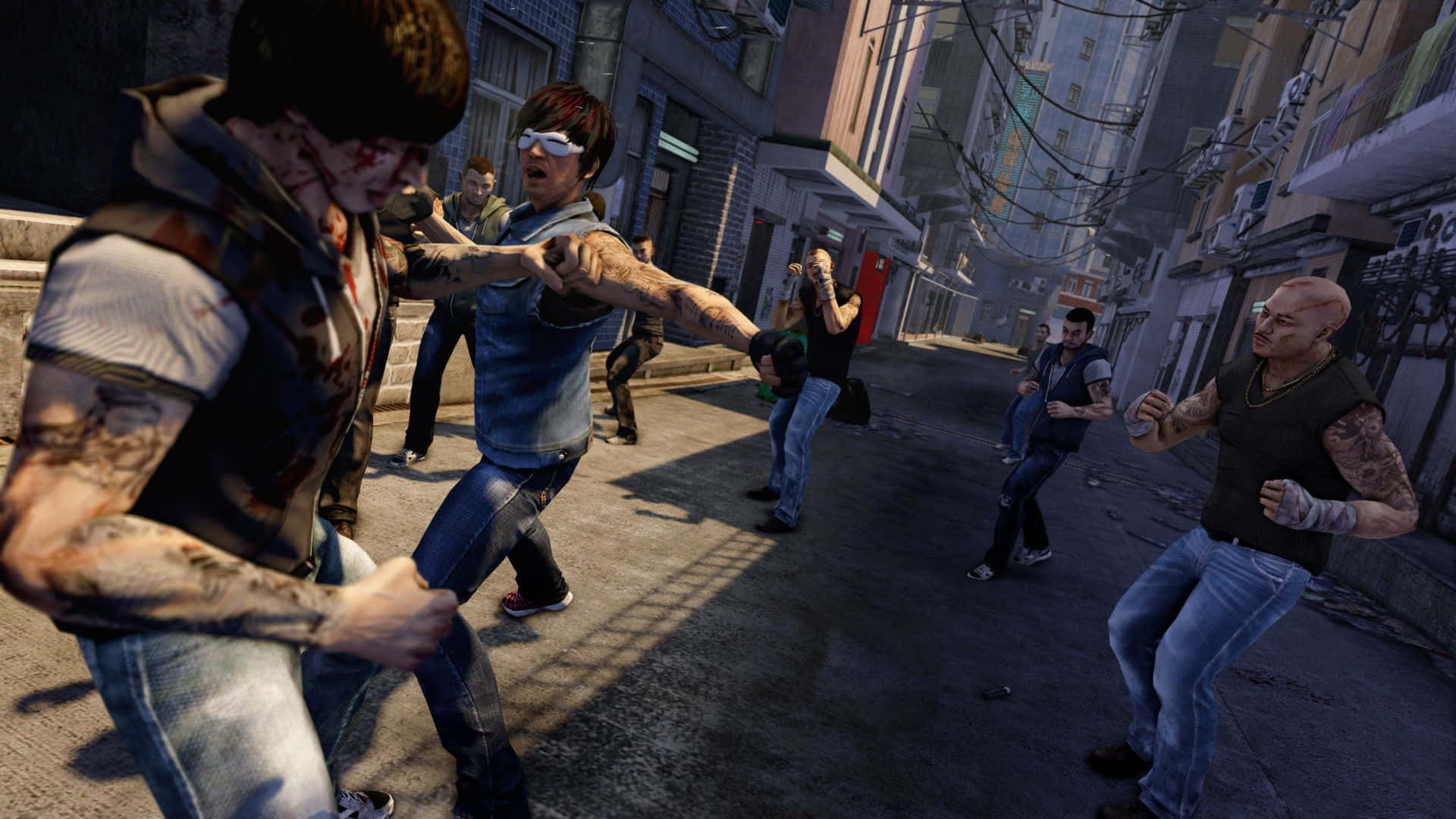 Kufuku ulimwengu wa mafumbo na mwendo katika Sleeping Dogs Picha ya Ukuta