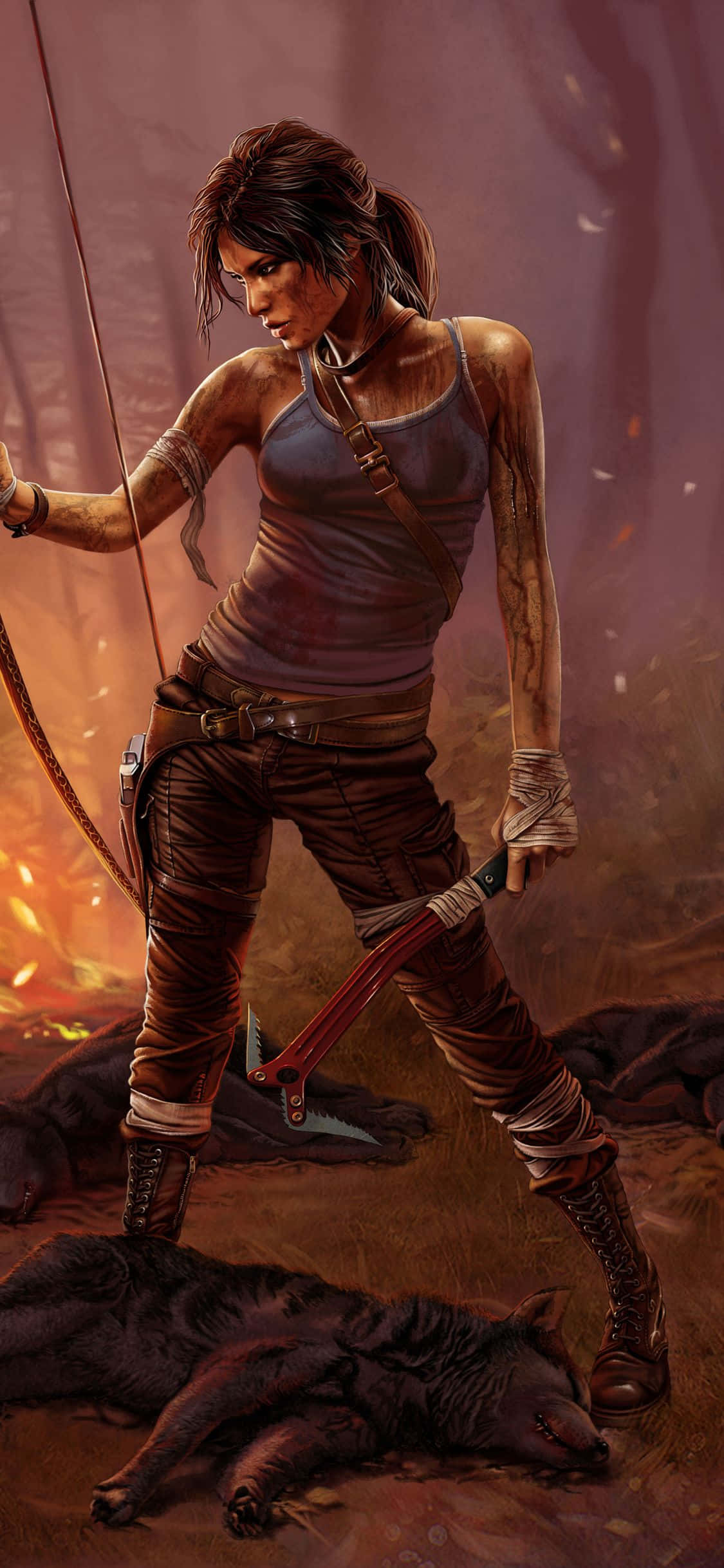 Kufungua Siri za Mwamba katika Shadow of the Tomb Raider kwenye Pixel 3 Picha ya Ukuta