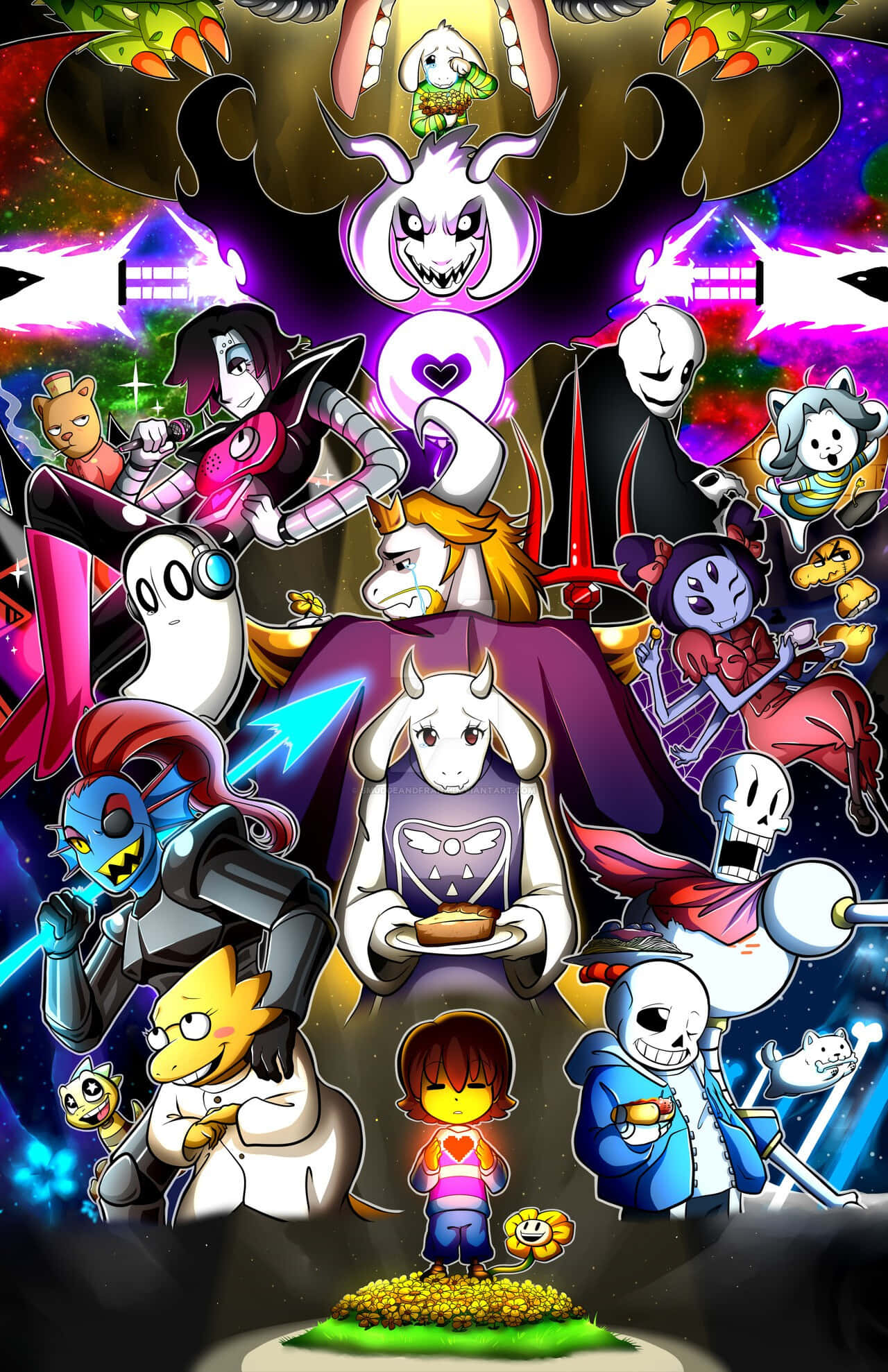 Kufungua ulimwengu wa mwendo na Undertale Phone Picha ya Ukuta
