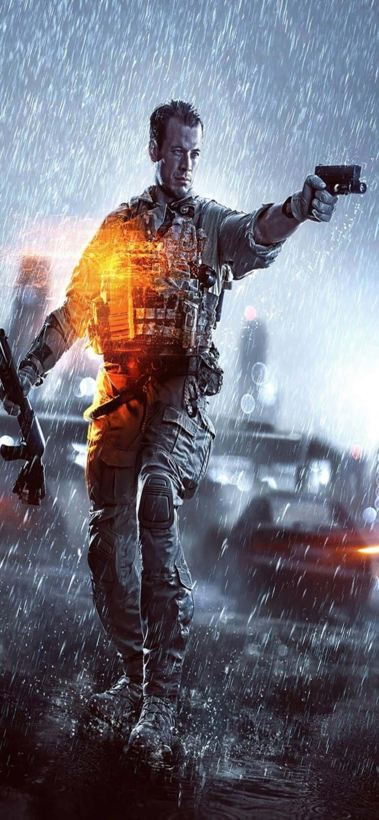 Kufungua Ushindi na Mchezo wa iPhone Xs Max Battlefield 4 Picha ya Ukuta