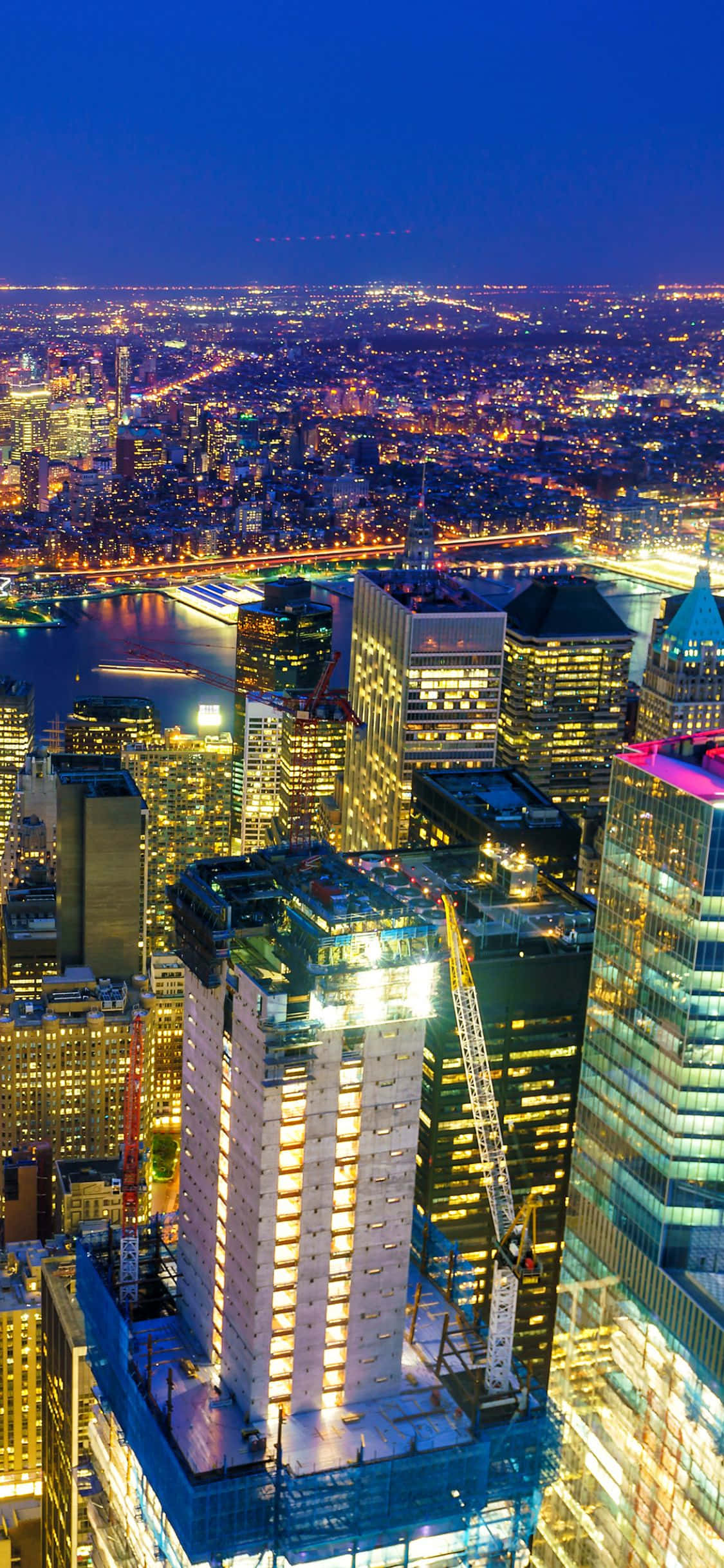 Kufurahia maajabu ya New York City kwenye skrini ya kuvutia ya iPhone X Picha ya Ukuta