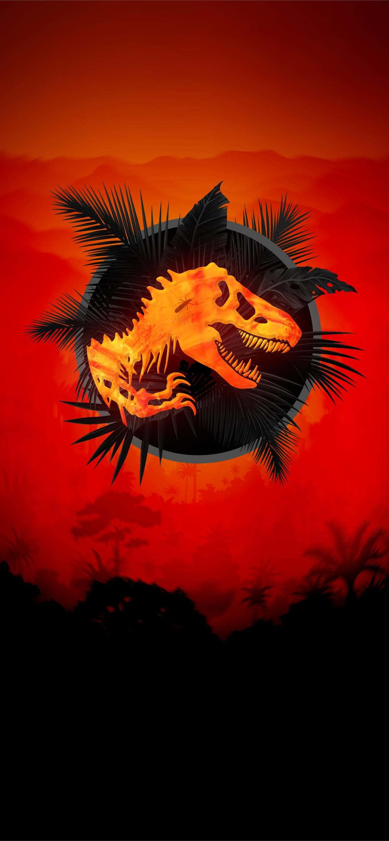 Kufurahia raha za nyumbani na mandhari ya Jurassic Park Picha ya Ukuta