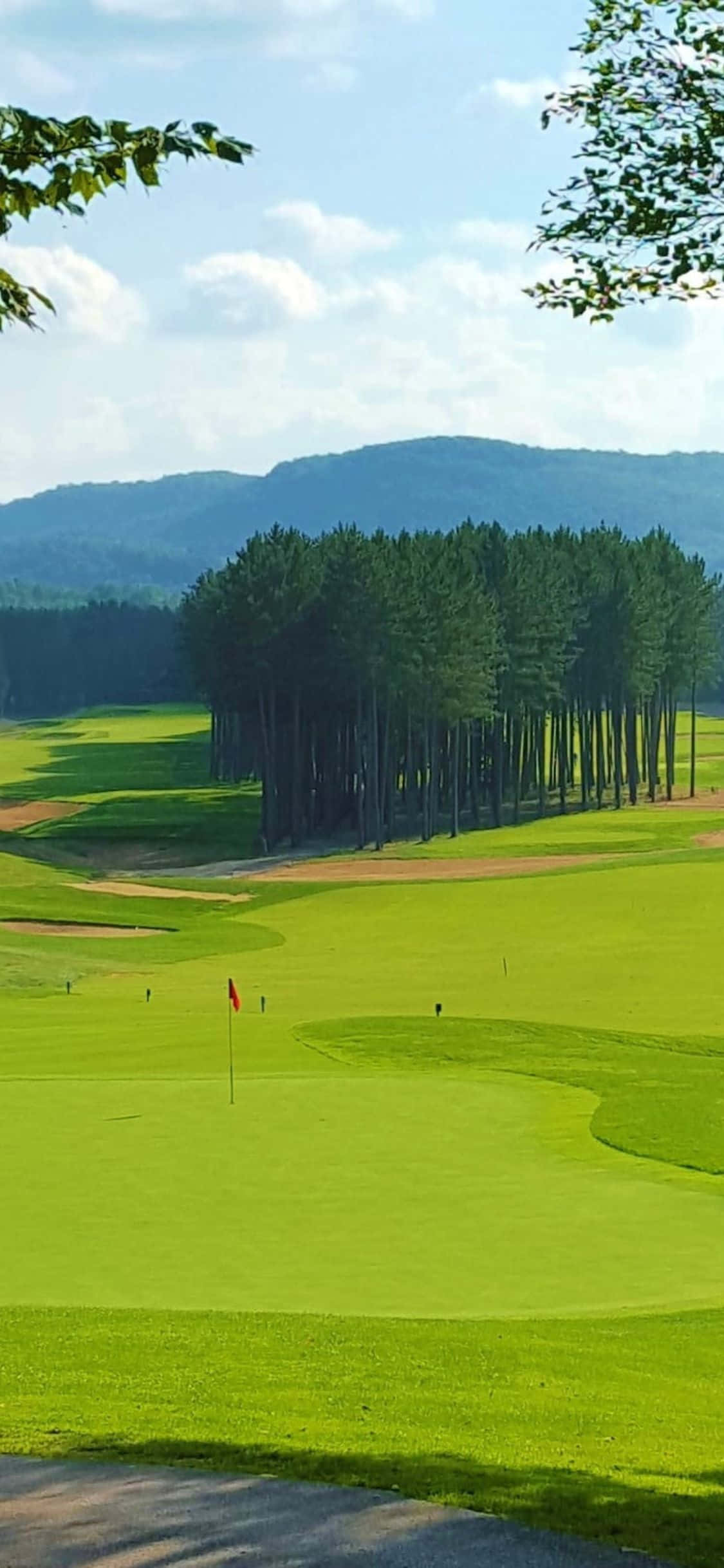 Kufurahia siku nzuri kwenye mwisho wa golfu na iPhone X yangu! Picha ya Ukuta