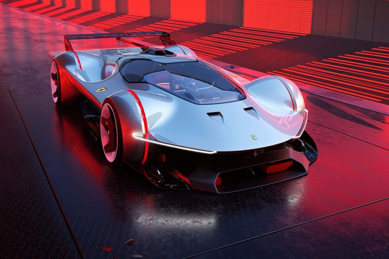 Kufurahia Upepo kwenye Ferrari ya Kihistoria Picha ya Ukuta