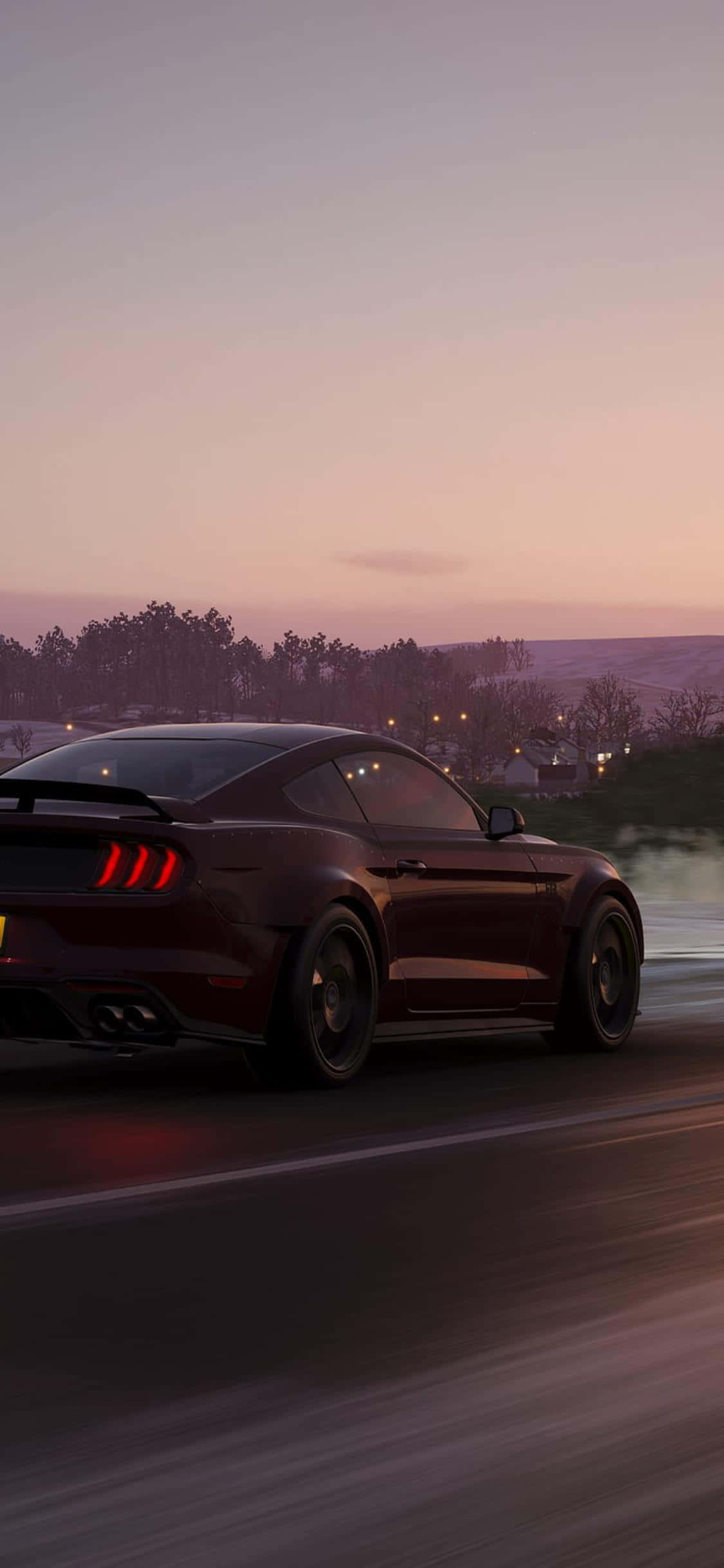 Kuingia katika dunia ya kasi ya Forza Horizon 4 na iPhone Xs Picha ya Ukuta