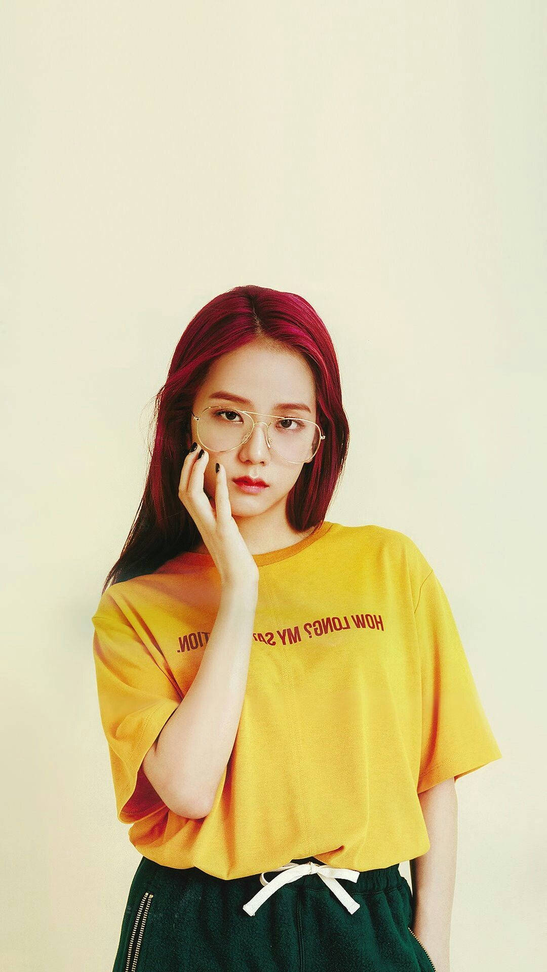 Kujisikia Furaha na Mwangaza na Jisoo wa Blackpink! Picha ya Ukuta