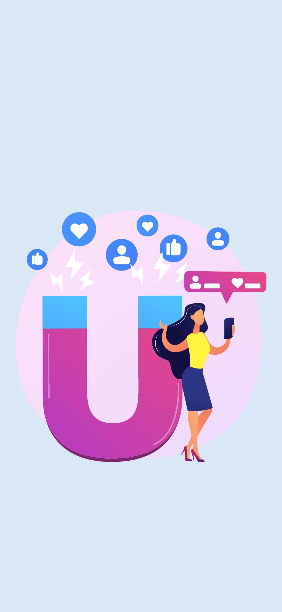 Kukaa na Social Trends za Kisasa Ukiwa na iPhone X Picha ya Ukuta