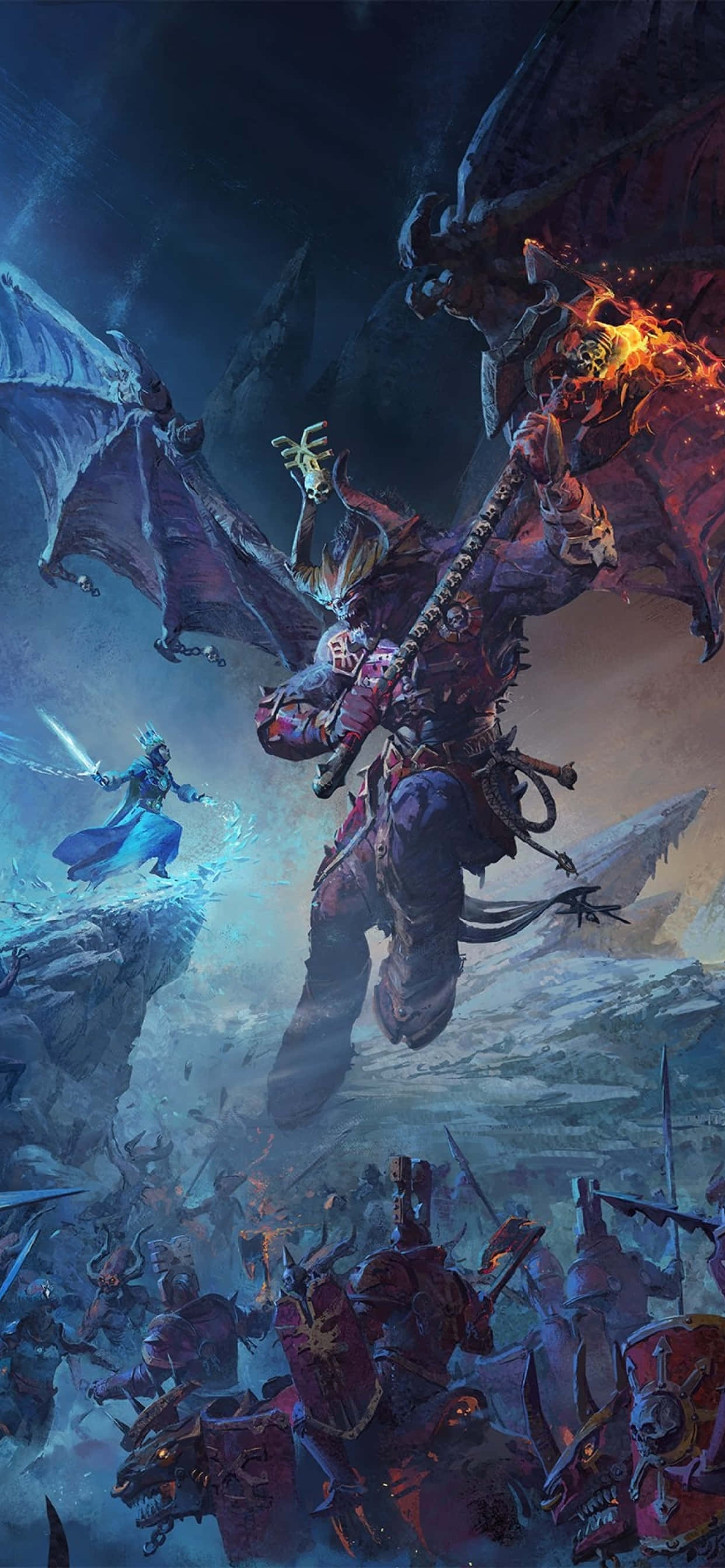 Kukomboa Total War Warhammer na iPhone X Picha ya Ukuta