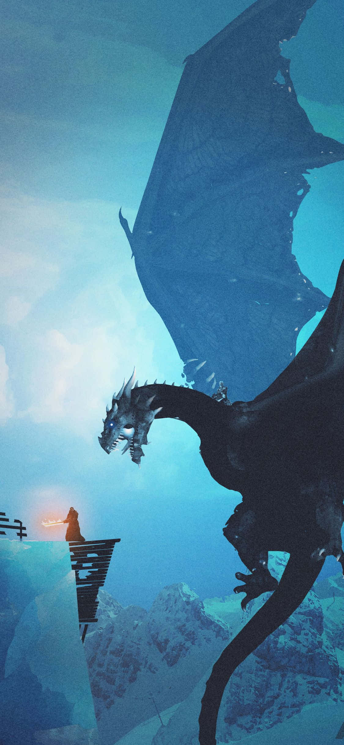 Kukumbatia mafao makubwa kwenye iPhone Xs yako na Dragon Age Inquisition. Picha ya Ukuta