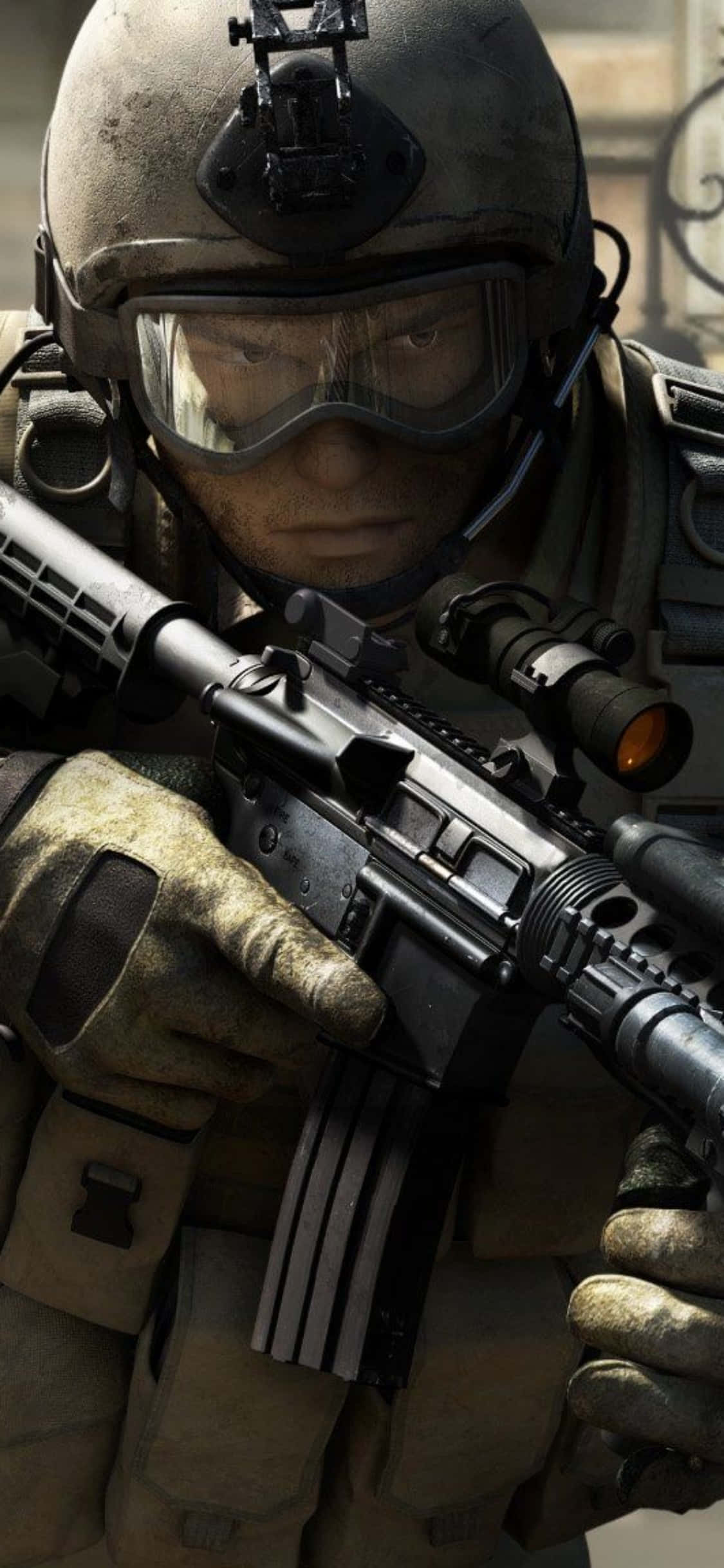 Kukuza Mchezo Wako na iPhone Xs na Counter-Strike Global Offensive Picha ya Ukuta