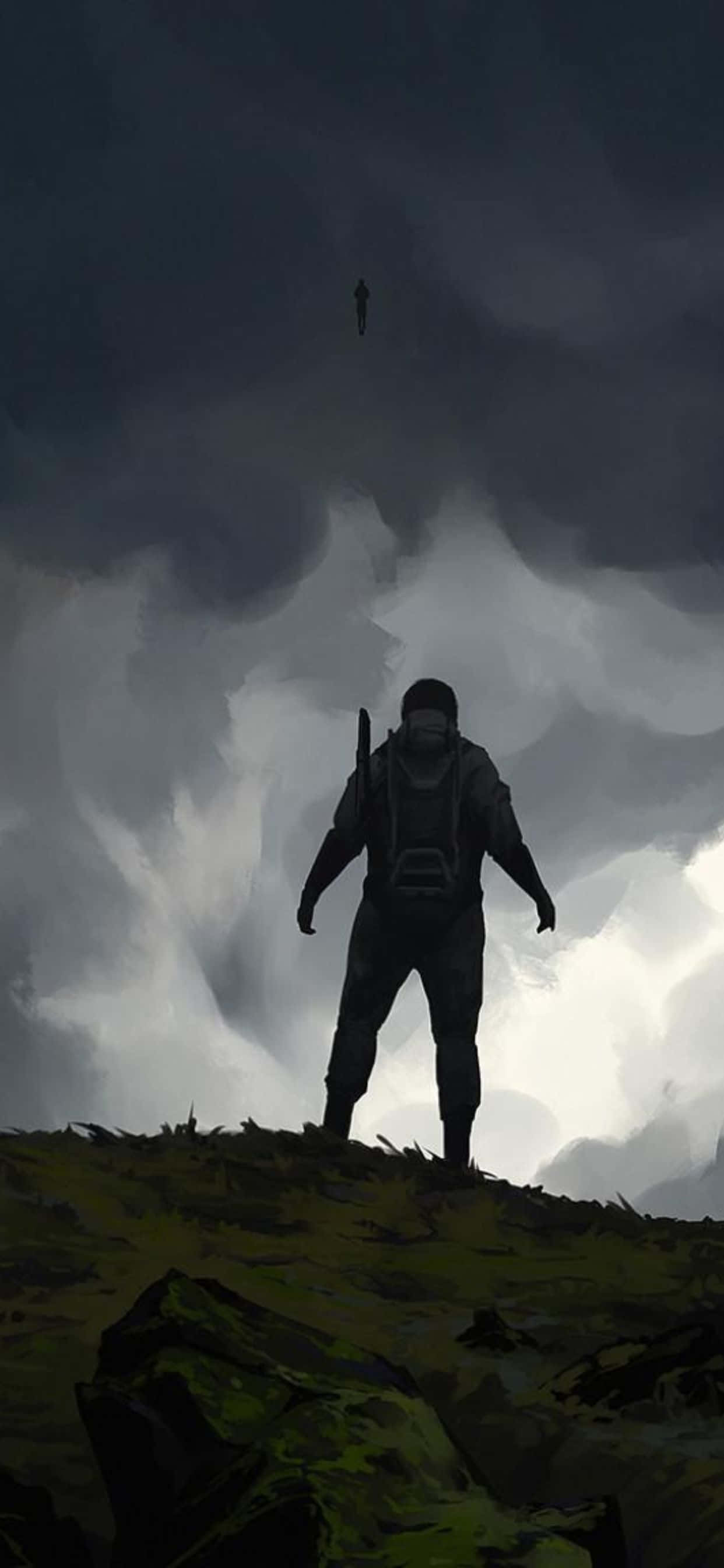 Kumbatia Toleo la Mchezaji la Kipekee - Death Stranding iPhone Xs Max! Picha ya Ukuta