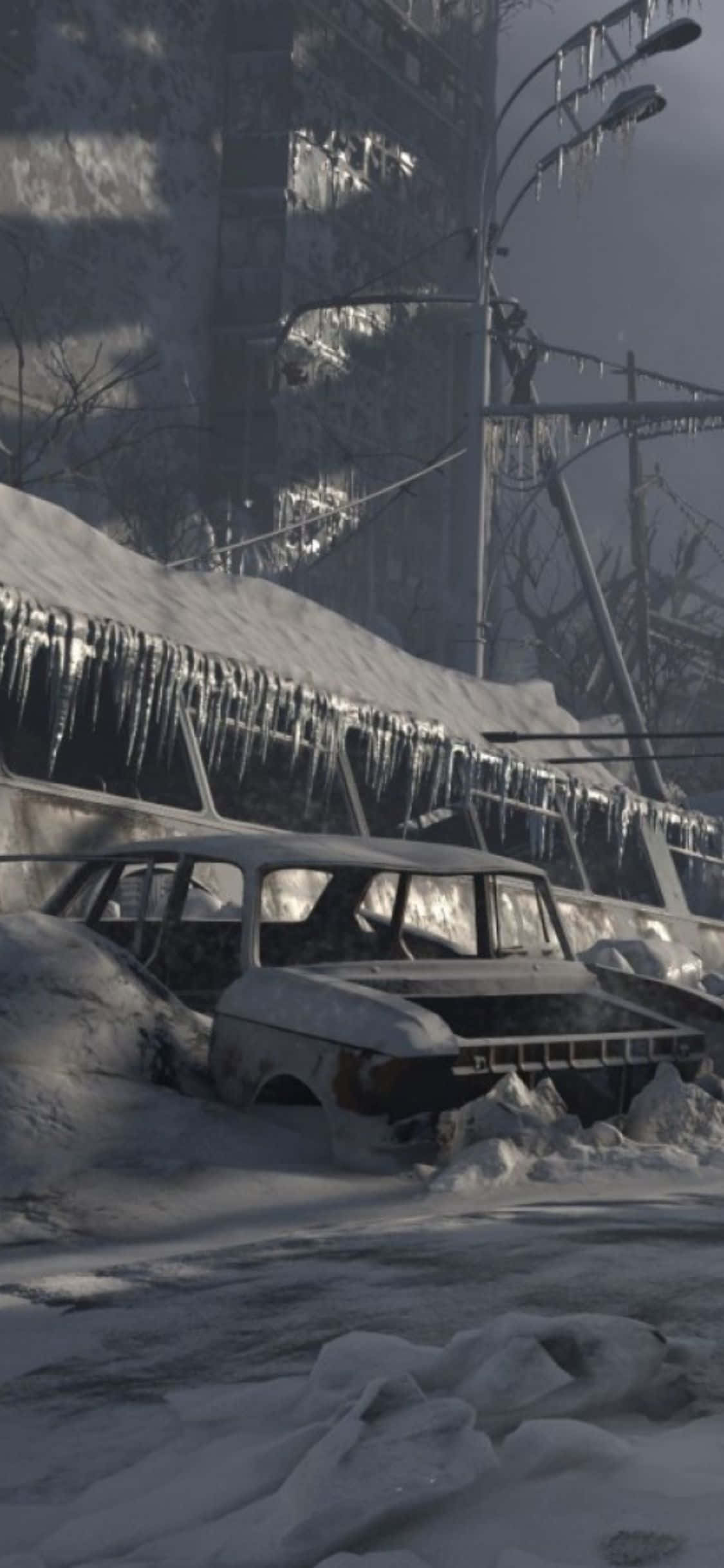 Kumbuka Kusisimua ya Metro Exodus kwenye iPhone X Picha ya Ukuta