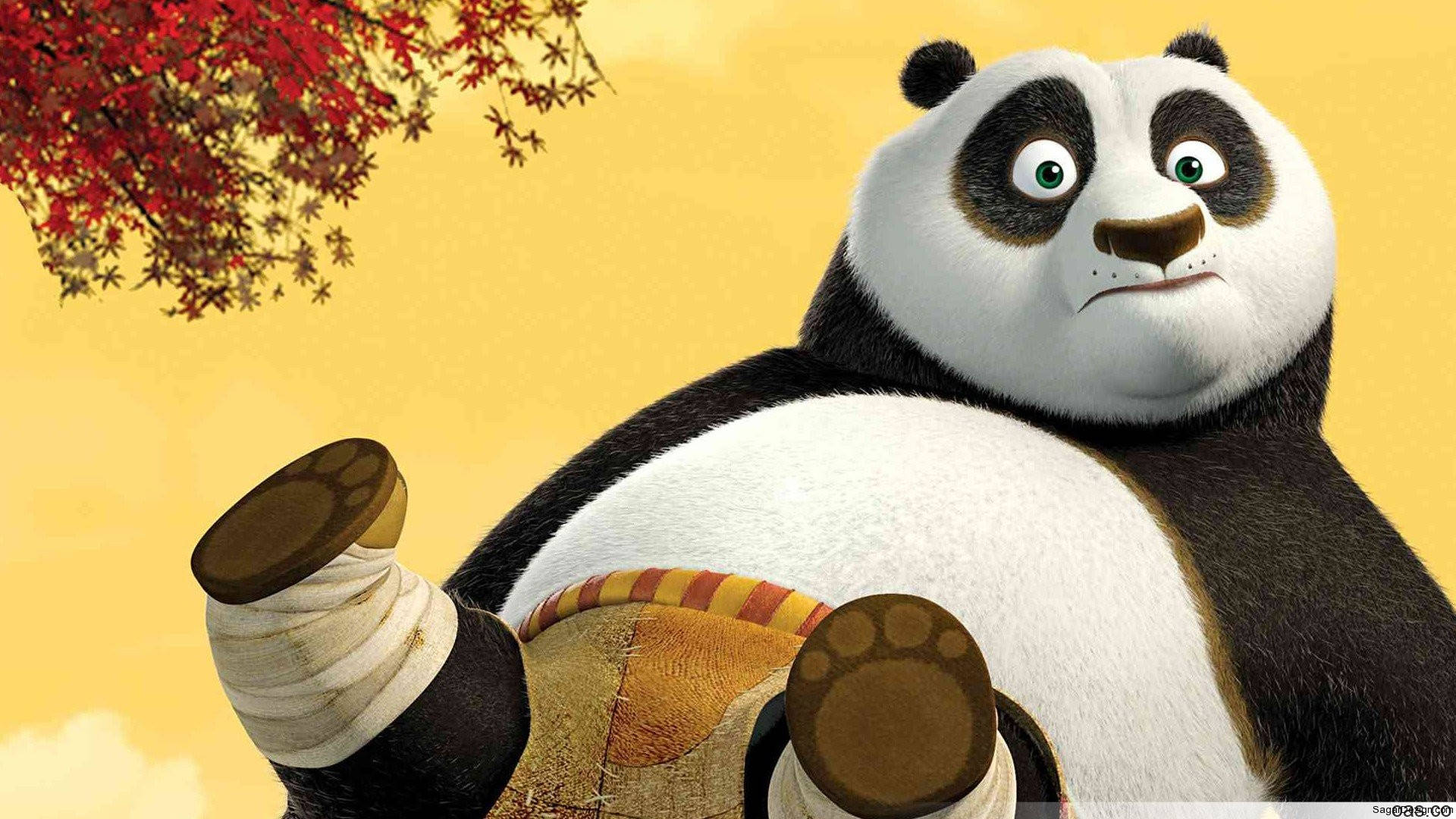 Kung Fu Panda Akiwa na Tumbo Lake Nje Picha ya Ukuta