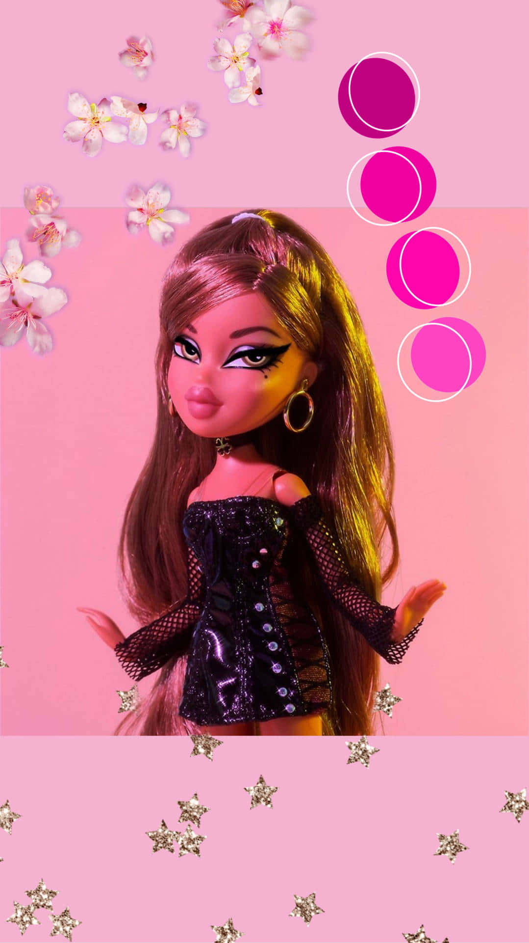 Kunufaishwa na Mwonekano wa Rangi wa Bratz Dolls Picha ya Ukuta