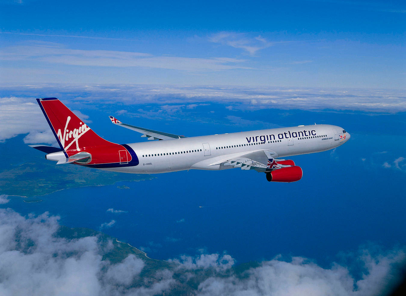 Kupaa kwa Airplane Virgin Atlantic Picha ya Ukuta