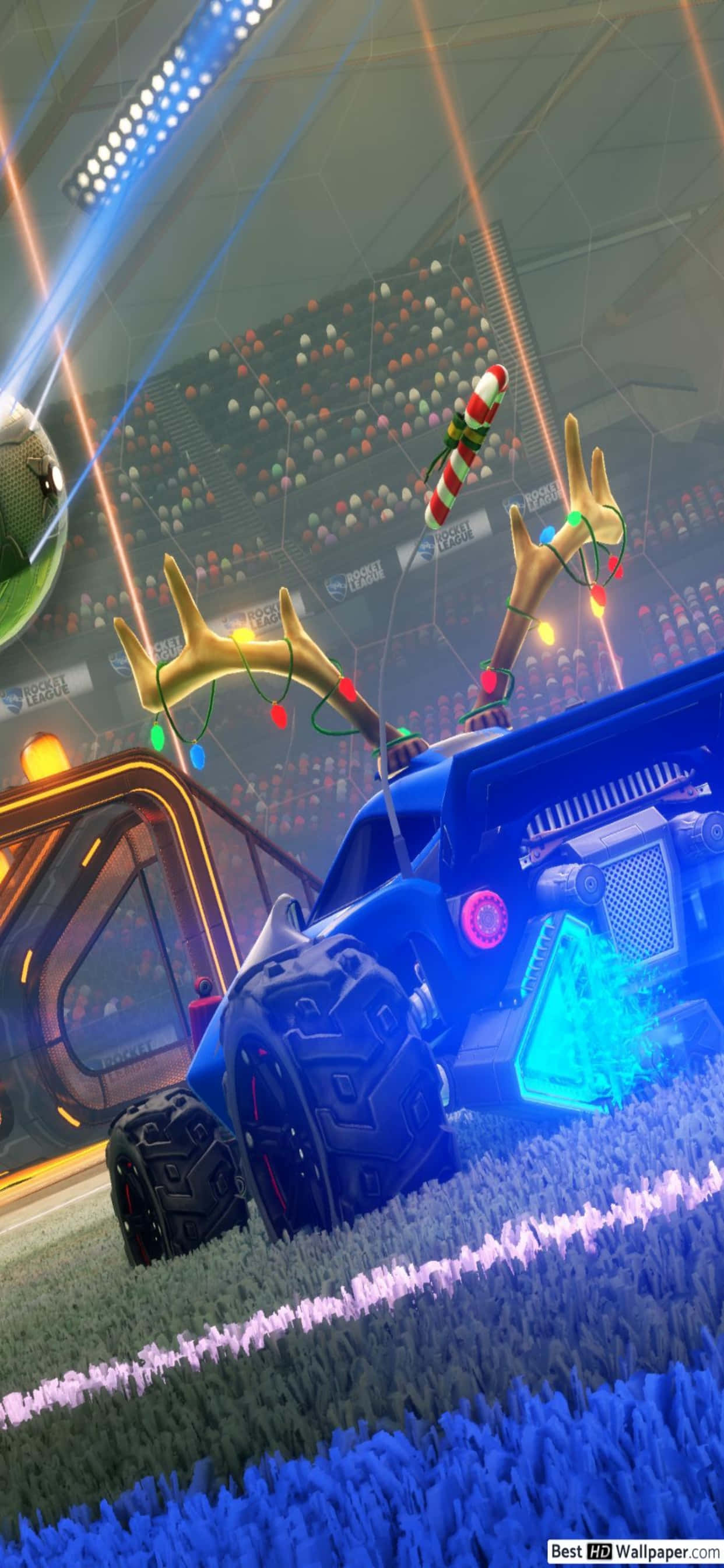 Kupata mchezo wako kwa kiwango cha juu na iPhone Xs Max na Rocket League Picha ya Ukuta