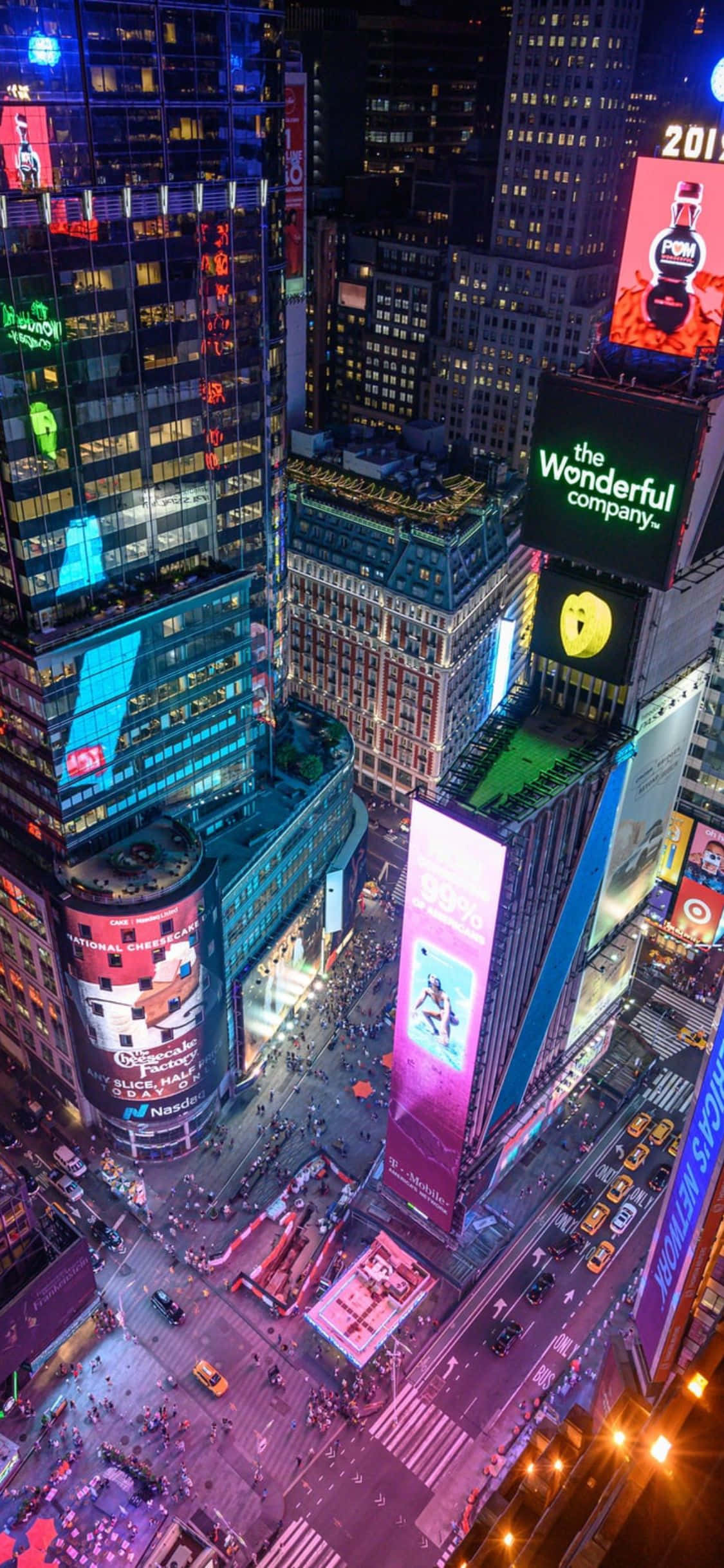 Kupiga picha ya upeo wa nyumba za New York City maarufu na iPhone X Picha ya Ukuta
