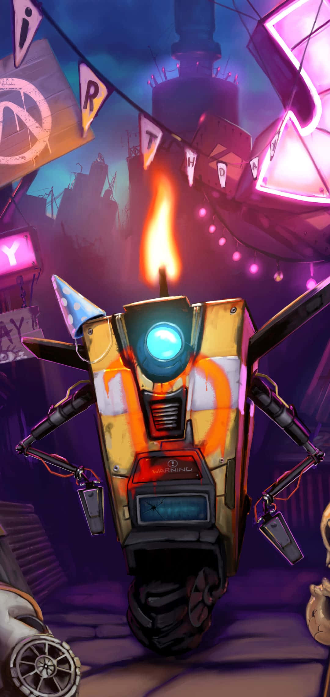 Kupitia nyanda za Pandora na safari ya kusisimua ya Borderlands 3 kwenye Google Pixel 3 XL yenye nguvu. Picha ya Ukuta