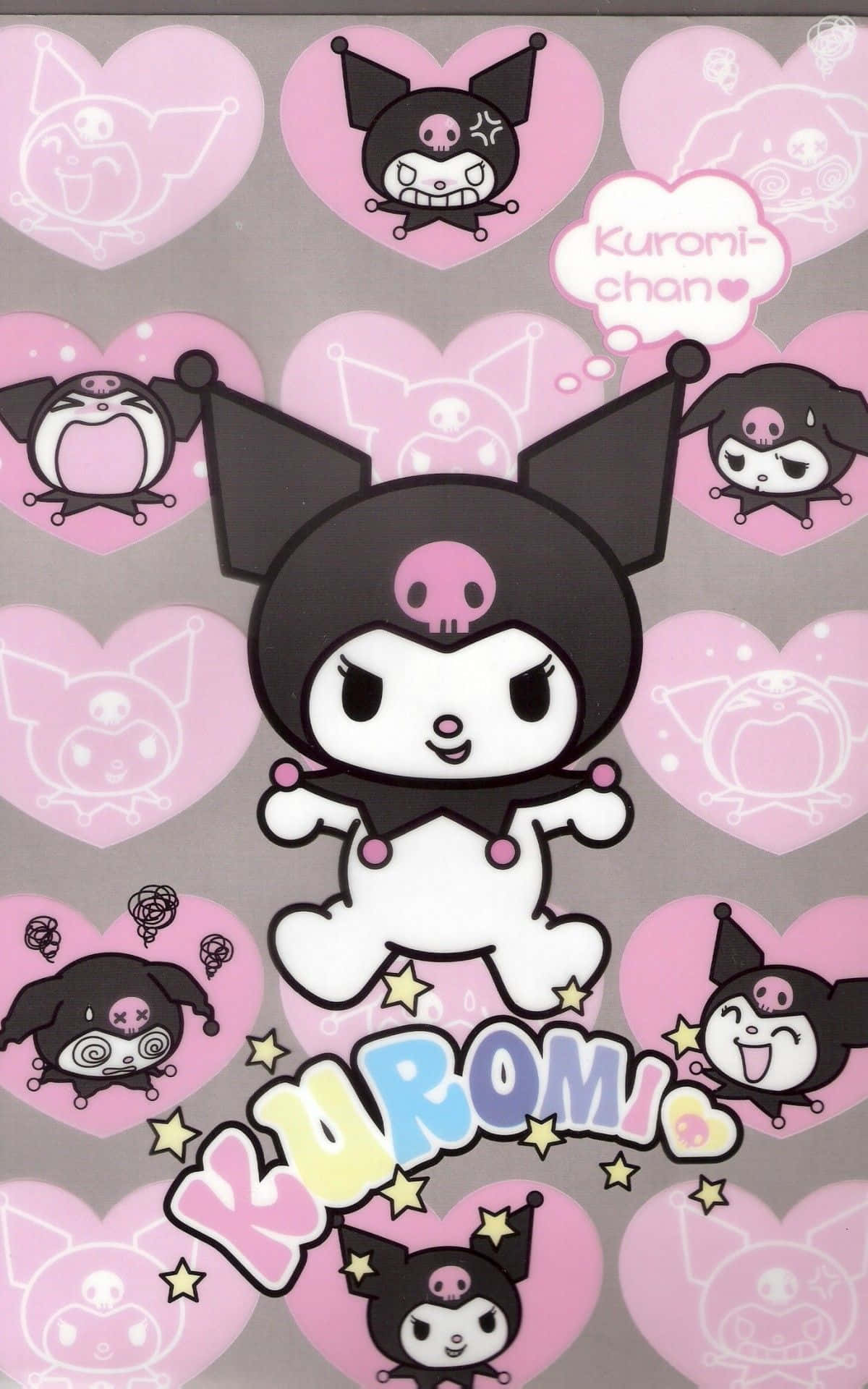 Kuromi iPhone, chaguo kamili kwa wale wanaowapenda mhusika wa Hello Kitty. Picha ya Ukuta