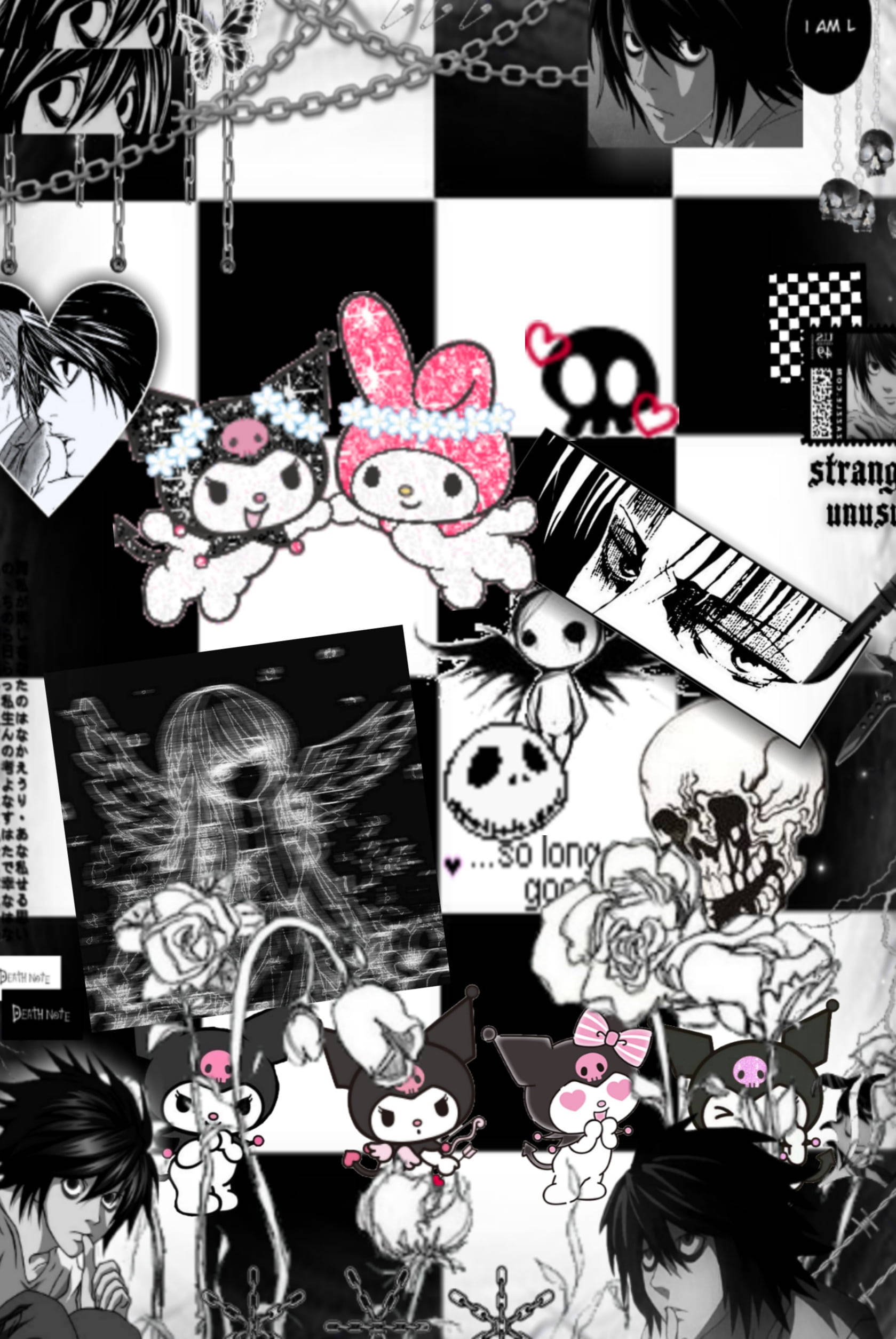Kuromi na Dark Yagami Aesthetic Mbadala Picha ya Ukuta