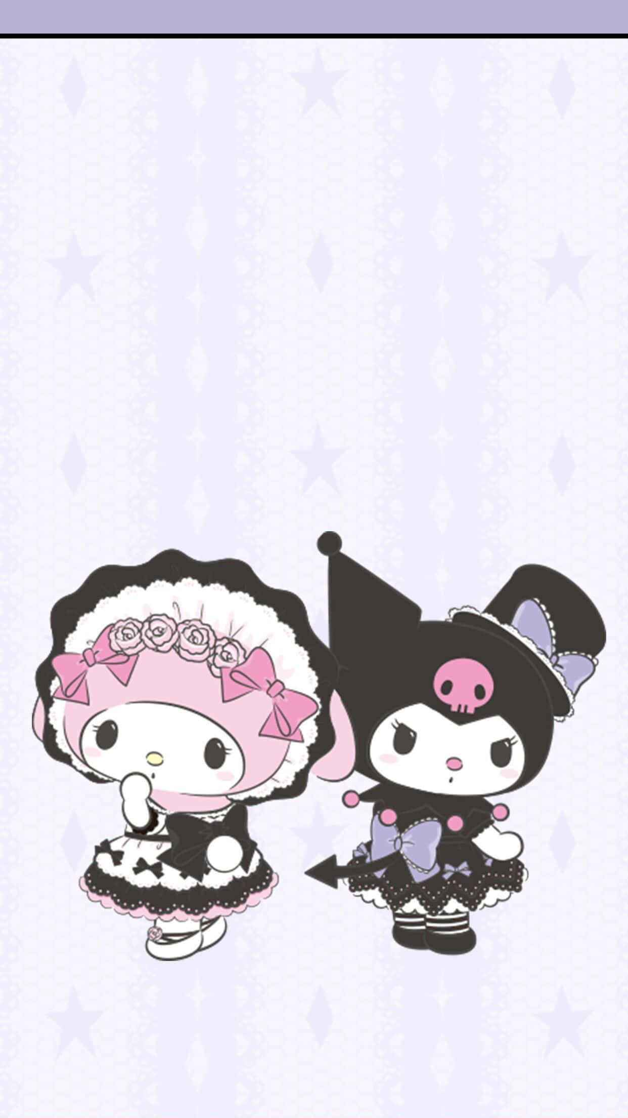 Kuromu iPhone My Melody Kijakazi Mshonaji Picha ya Ukuta