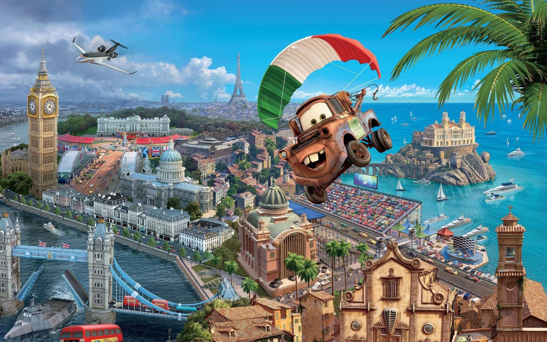 Kuruka Mater Cars 2 Picha ya Ukuta
