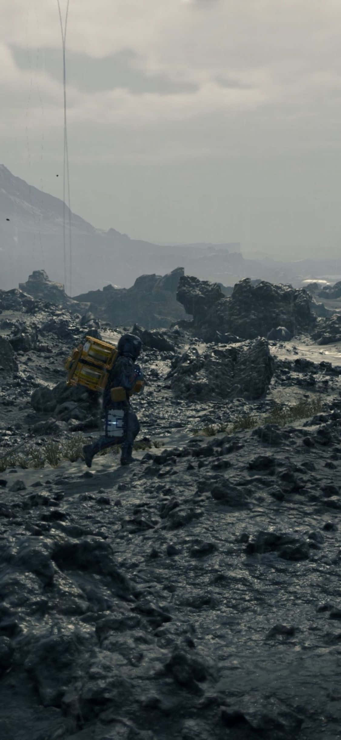'Kusafiri dunia ya post-apocalyptic ya Death Stranding kwenye iPhone X yako!' Picha ya Ukuta