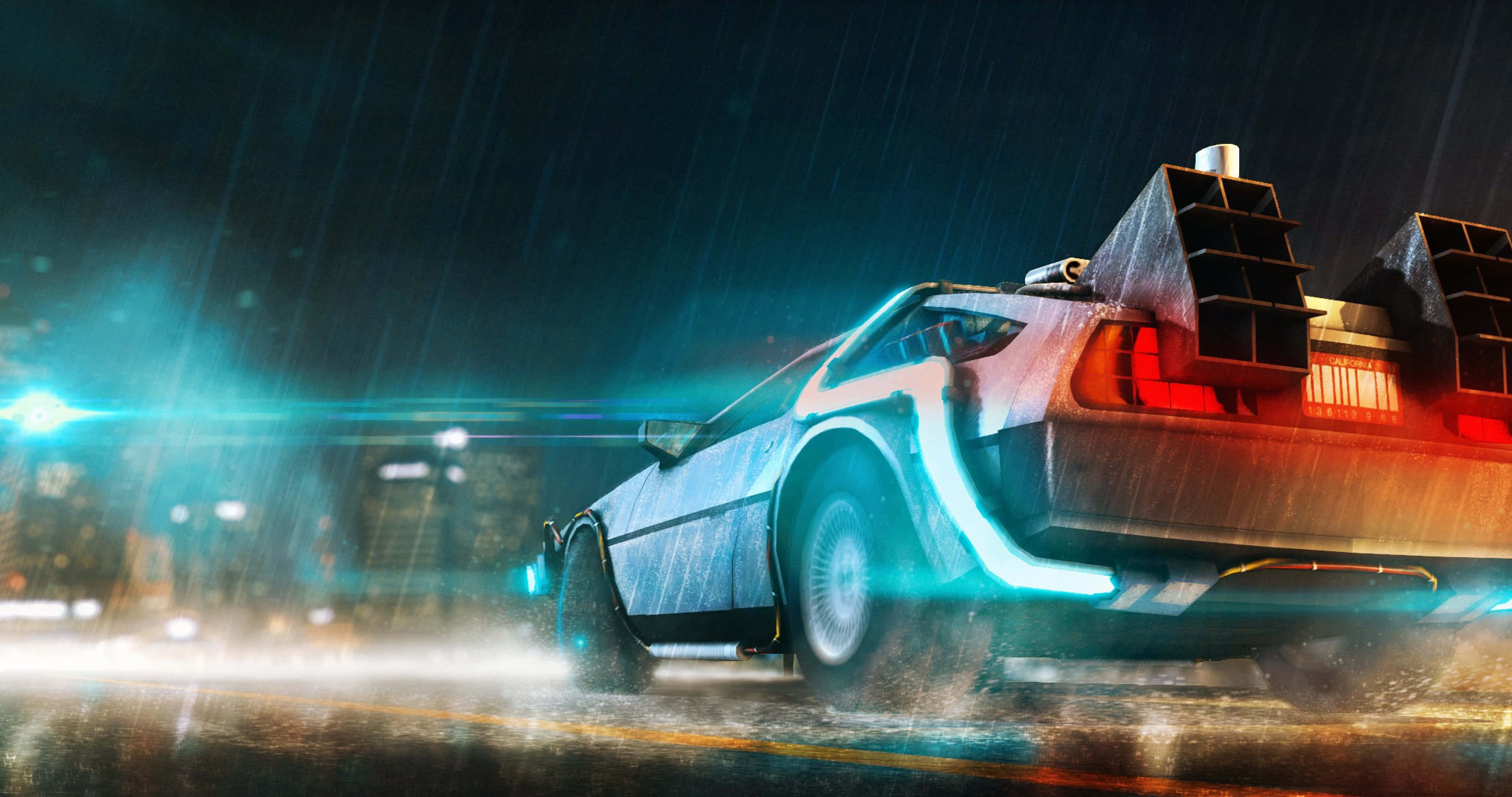 Kusafiri kwa Mwendo wa Mafanikio na Anime Car hii! Picha ya Ukuta