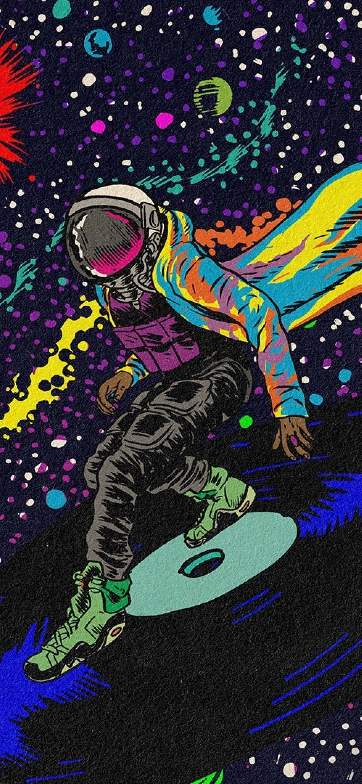 Kusafiri ndani ya Astroworld kwa nguvu ya iPhone Picha ya Ukuta