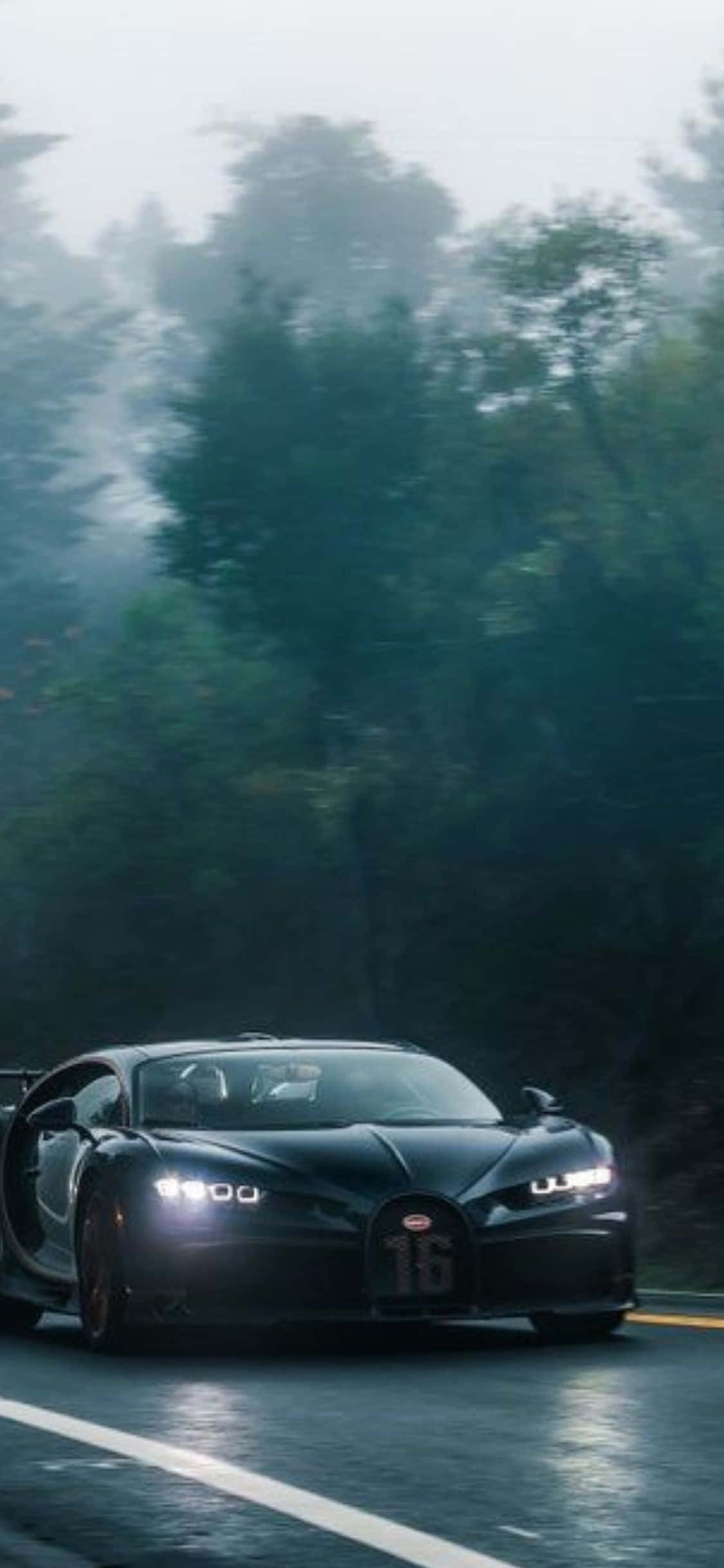 Kusaidia Luxury na iPhone Xs na Bugatti Picha ya Ukuta