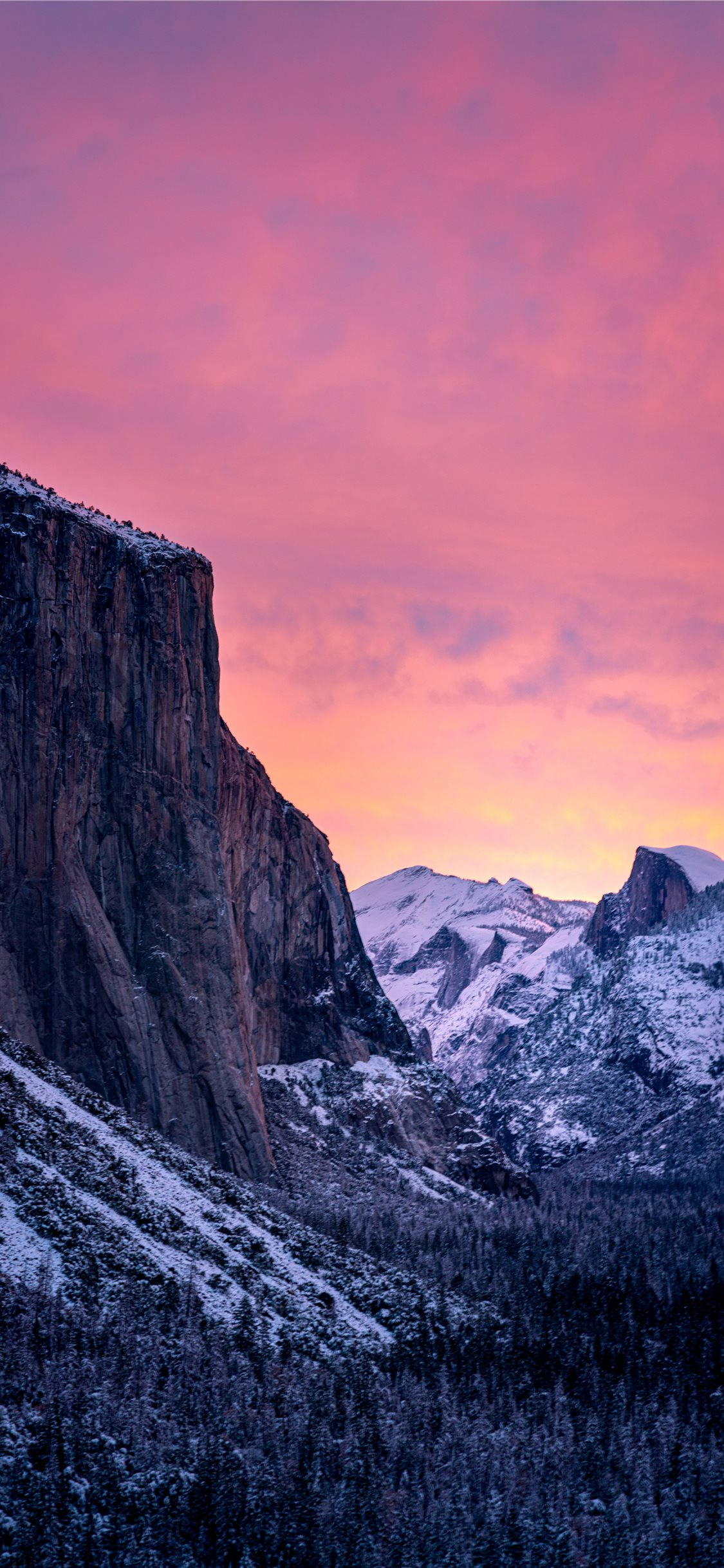 Kusaidia maoni mazuri ya Yosemite National Park kwenye iPhone yako Picha ya Ukuta