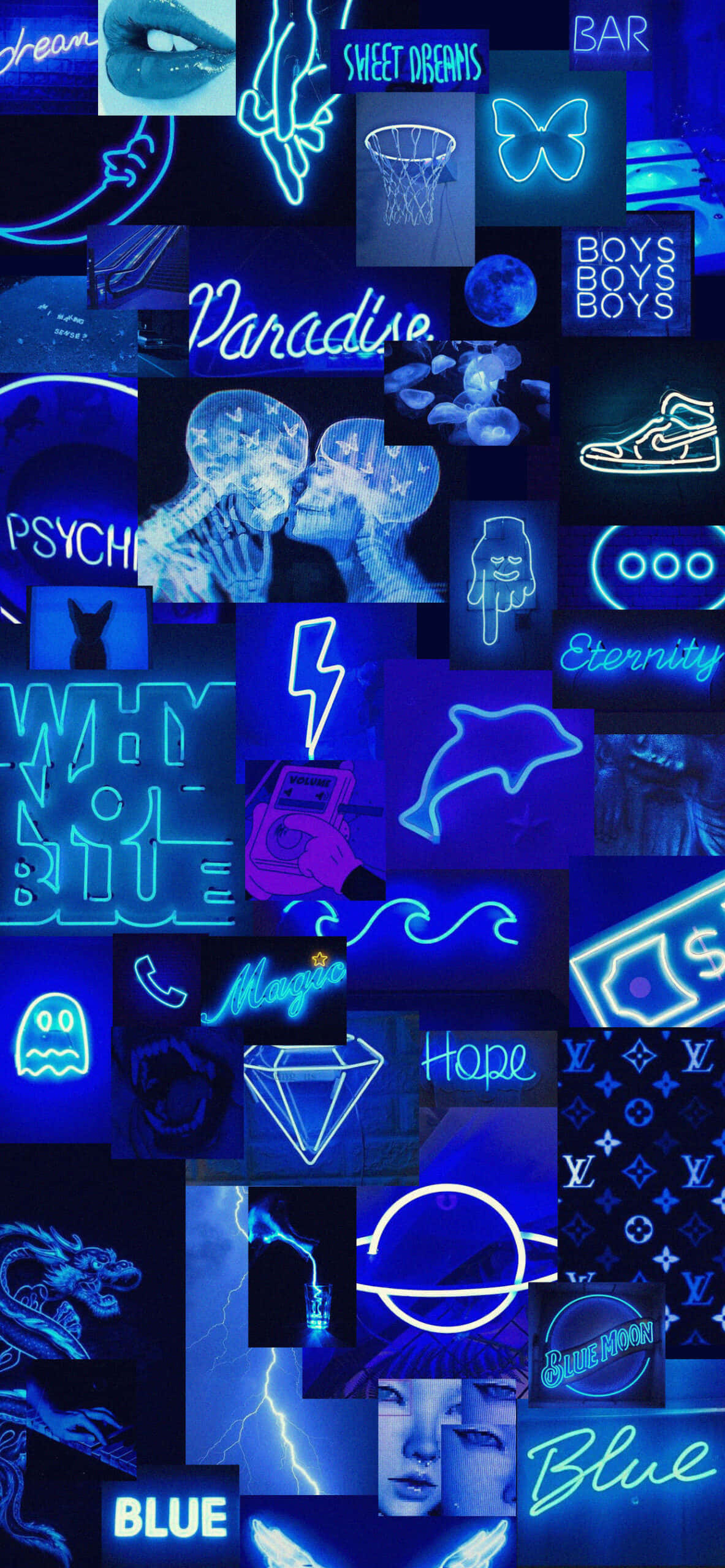 Kusherehekea athari za kusisimua za bluu ya amani katika Bluu Aesthetic Picha ya Ukuta