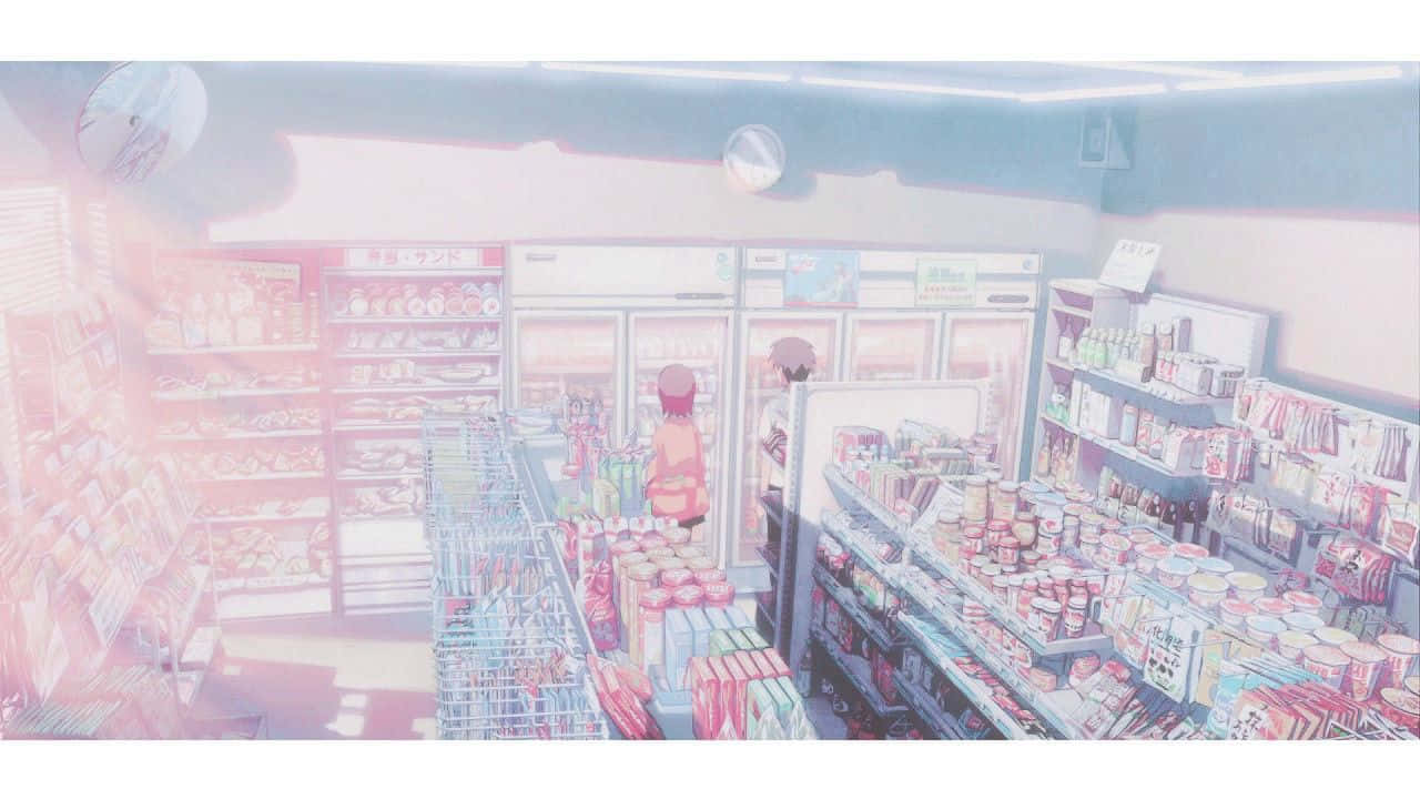 Kusherehekea dunia ya waridi na mwonekano wa anime pinki Picha ya Ukuta