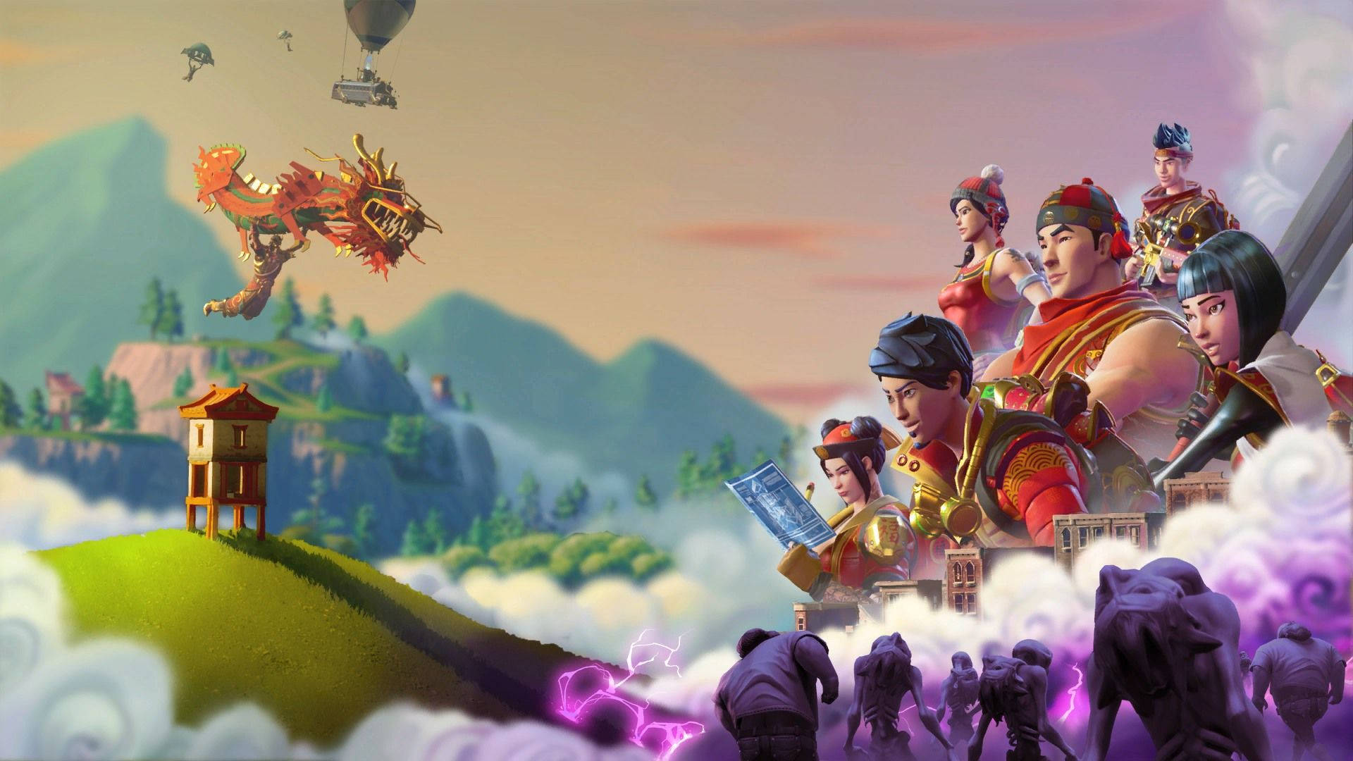 Kusherehekea Mwaka Mpya wa Kichina kwa Mtindo na Fortnite Picha ya Ukuta