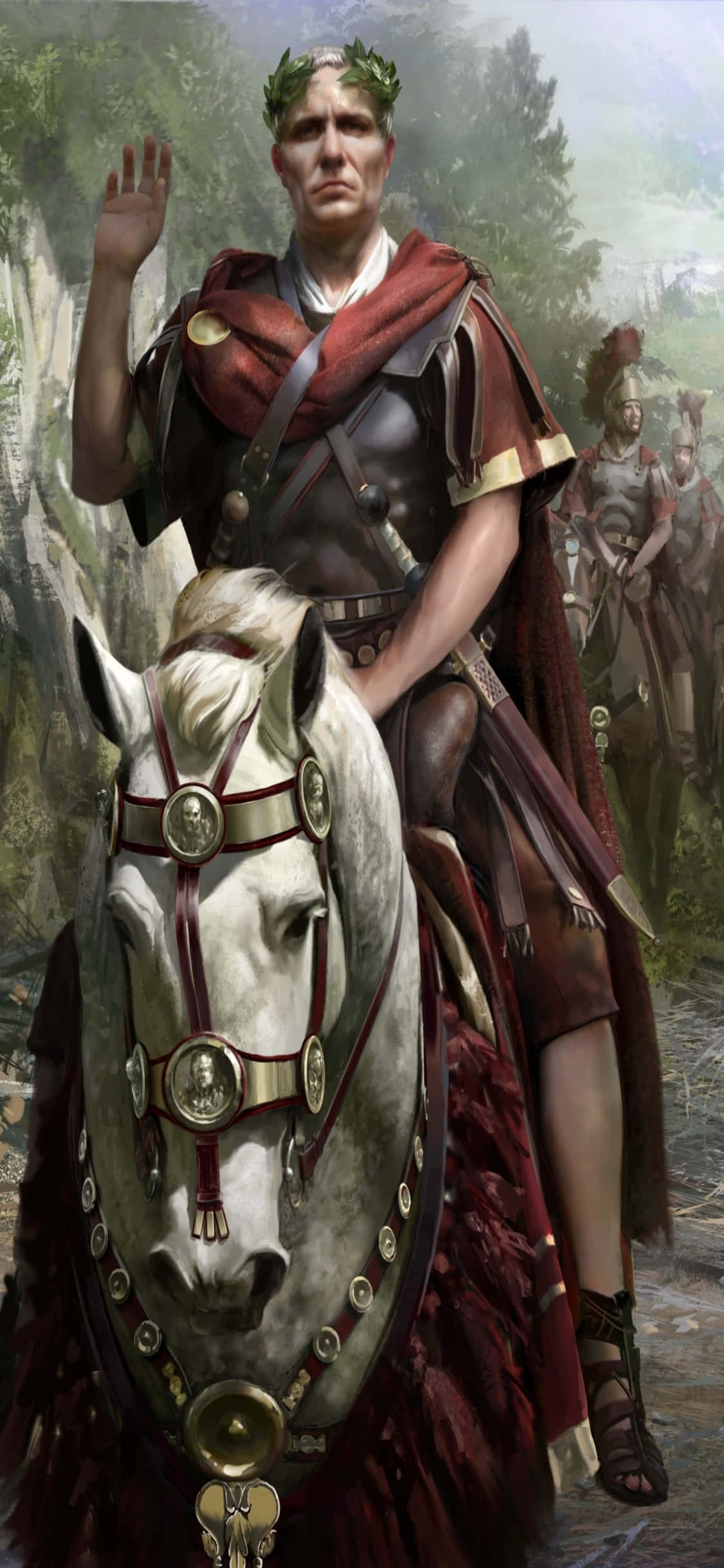Kushinda himaya za muda mrefu katika Total War Rome 2, kwa nguvu ya iPhone Xs Picha ya Ukuta