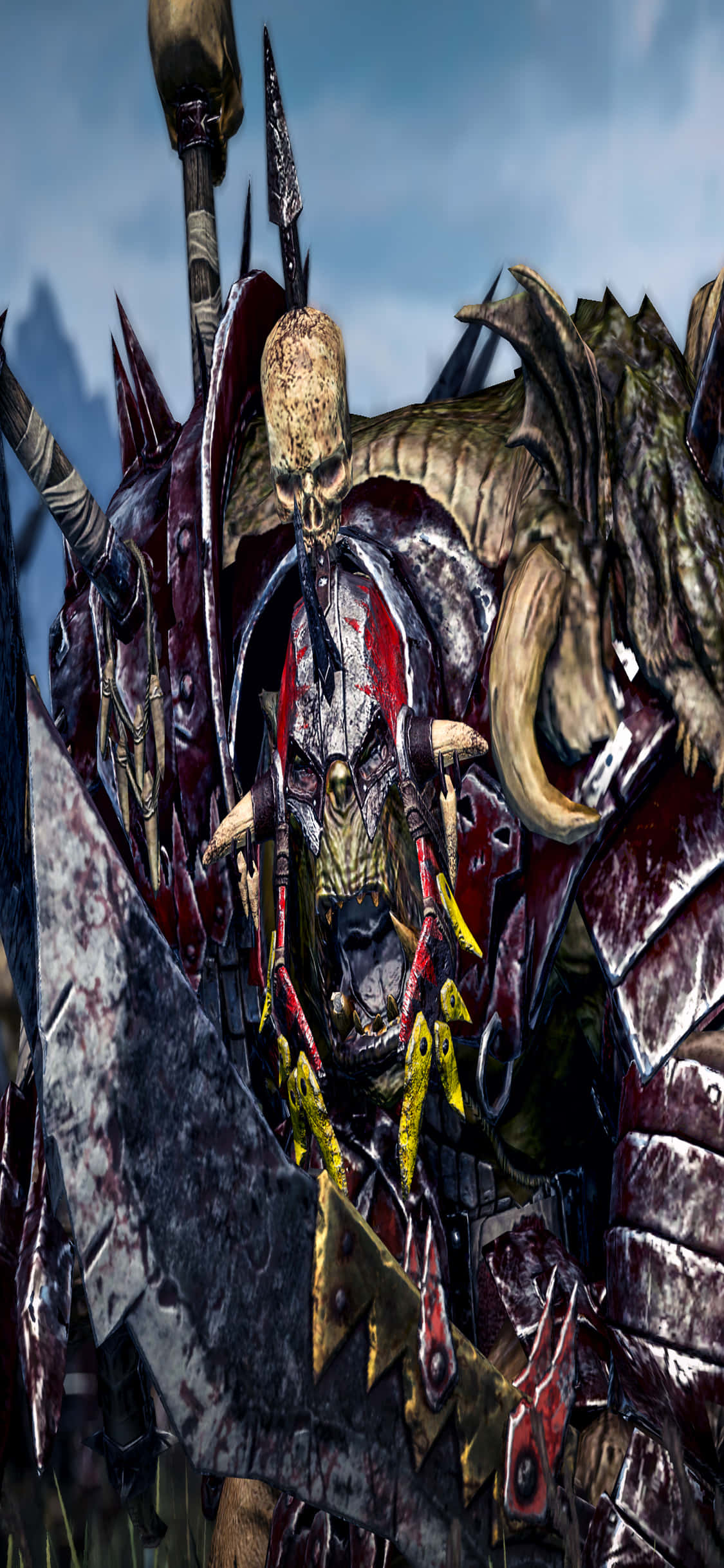 Kushinda na kudhibiti na uhalisi mpya wa vita wa Total War: Warhammer kwenye iPhone X Picha ya Ukuta