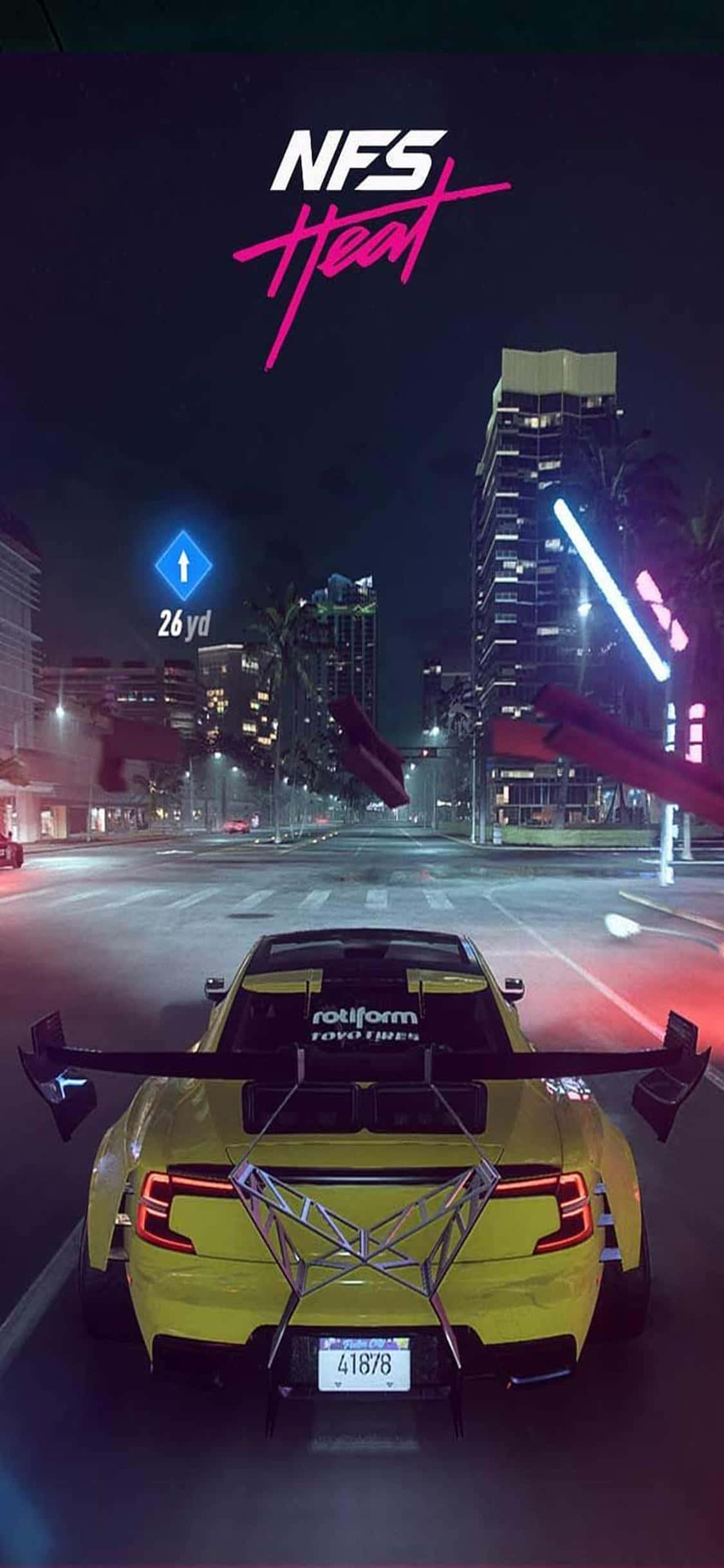 Kushuhudia mwendo wa kusudi na Need for Speed Heat kwenye iPhone Xs yako Picha ya Ukuta